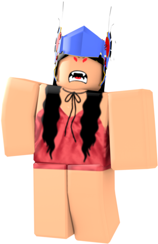 ตัวละคร Roblox สวมผ้าโพกหัวของชนพื้นเมืองอเมริกัน วอลเปเปอร์