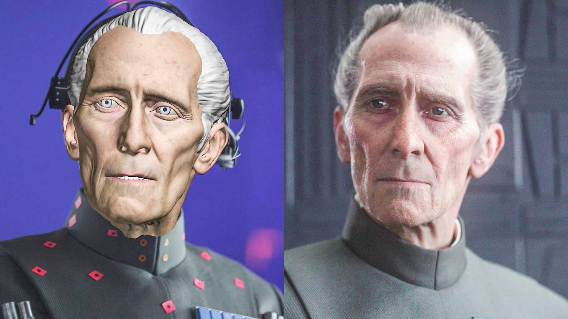 ปีเตอร์ คุชชิ่ง แกรนด์มอฟฟ์ ทาร์คิน Rogue One CGI วอลเปเปอร์