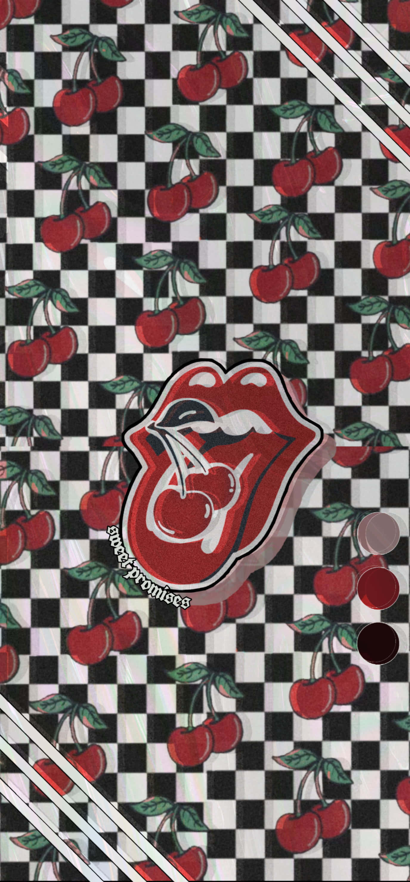 rolling stones เชอร์รี่ ลายตาราง ลายตาราง ลายตาราง วอลเปเปอร์