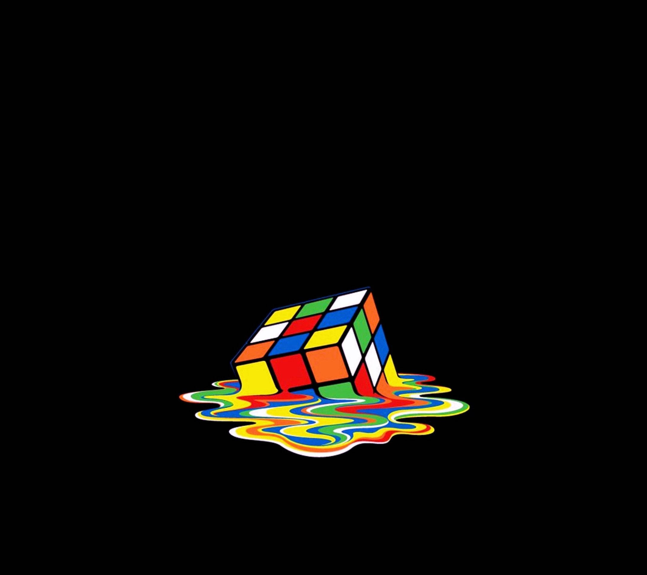 Rubik's Cube ละลาย AMOLED วอลเปเปอร์
