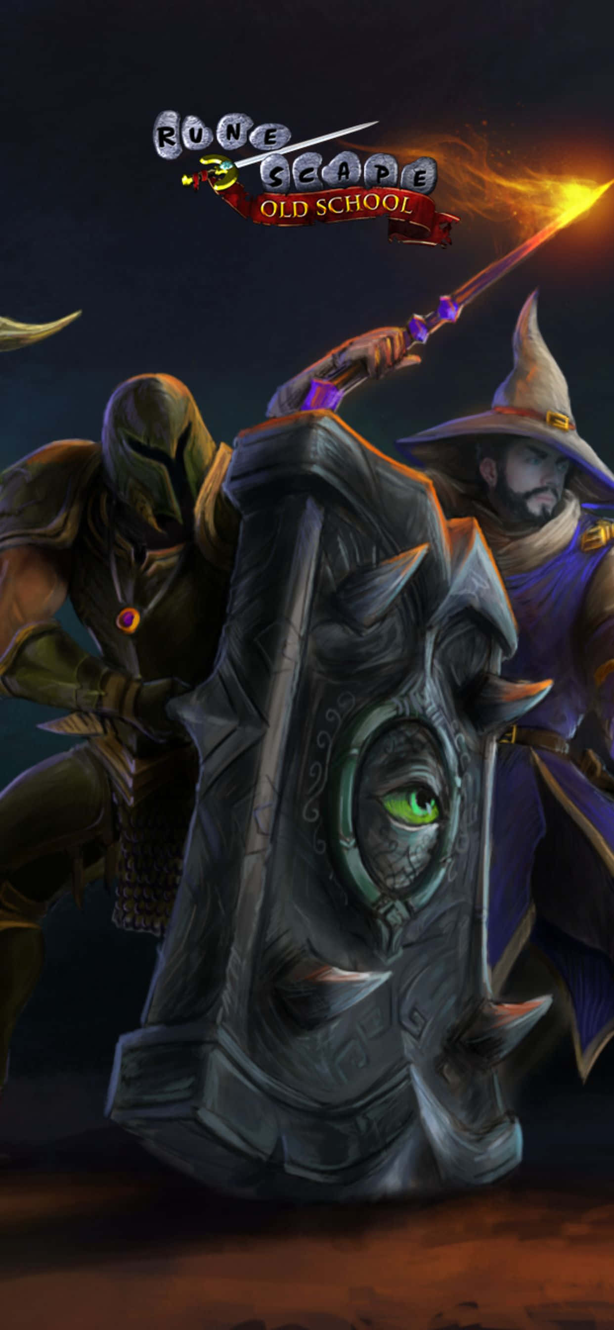 เกม RuneScape ยุคเก่าที่น่าหลังใจบนพื้นหลัง iPhone XS Max วอลเปเปอร์