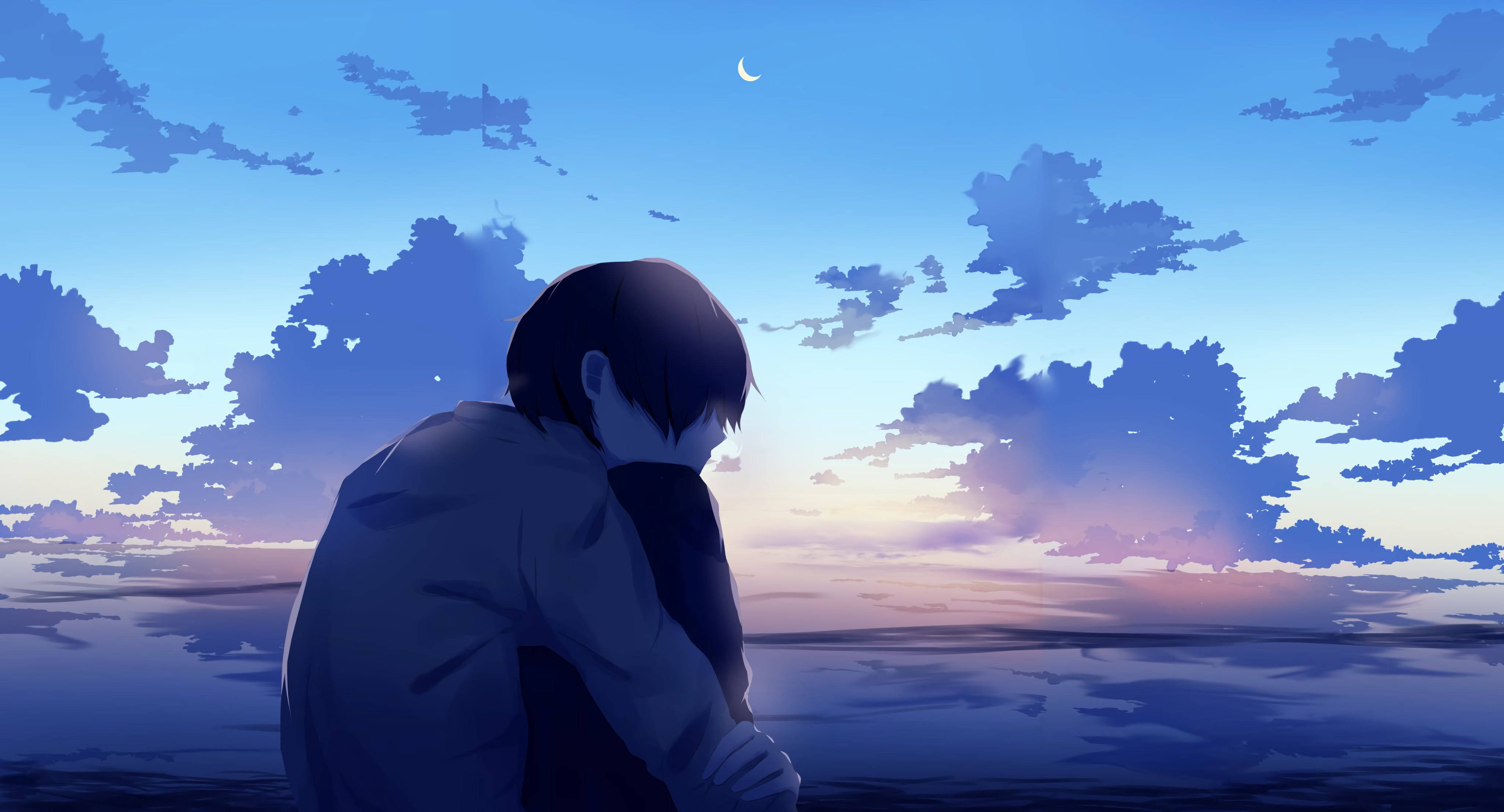 Sad Boi ท้องฟ้าสีฟ้าสวยงาม วอลเปเปอร์