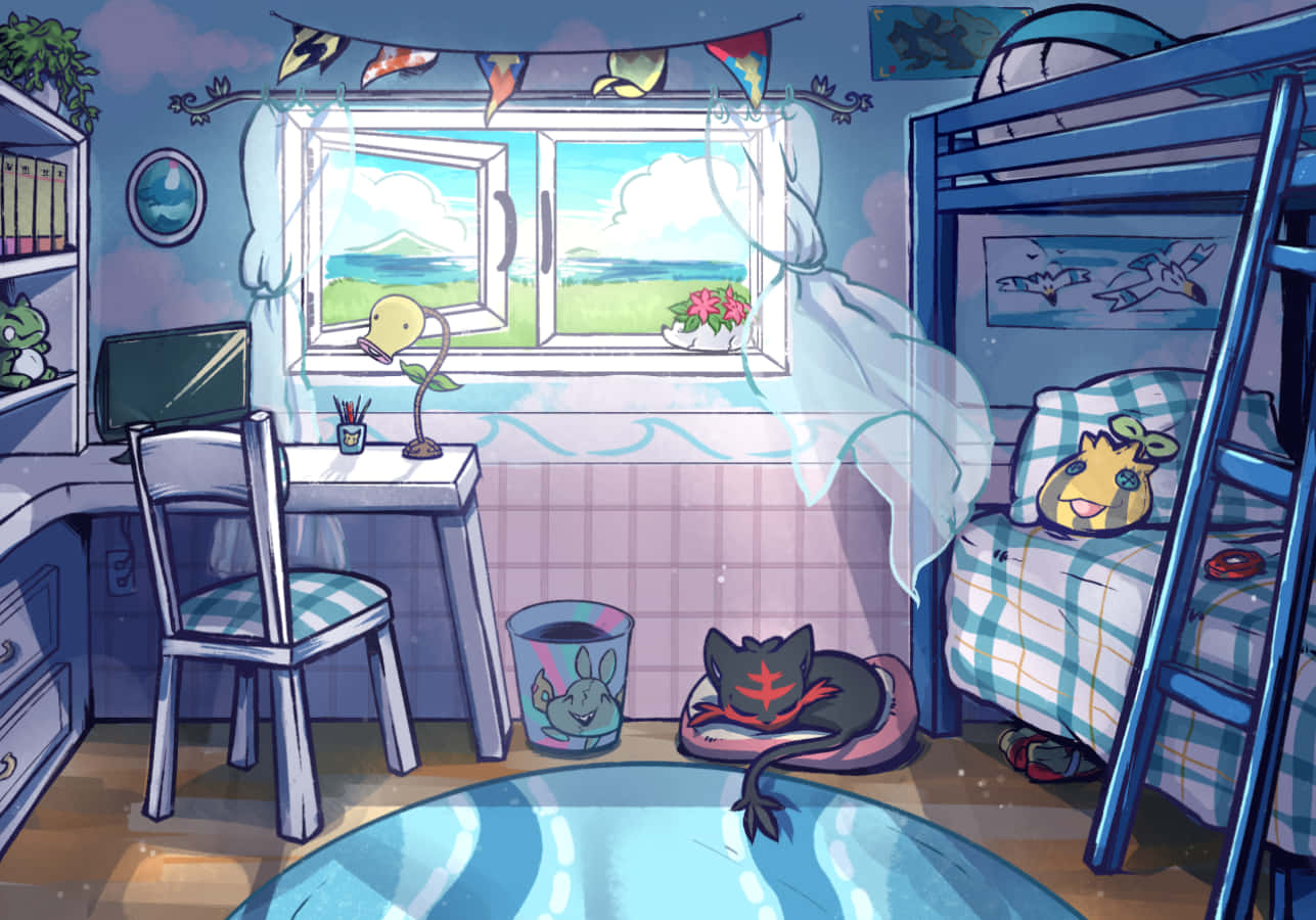ห้องนอนโปเกมอนโดย sassy วอลเปเปอร์