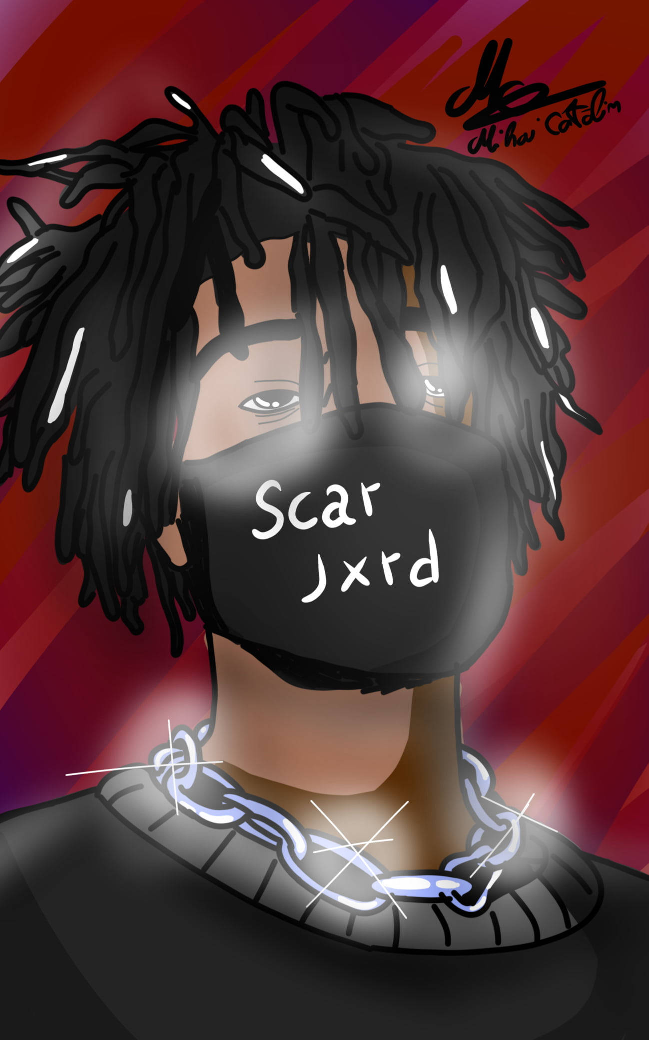 Scarlxrd แฟนอาร์ตสีแดง วอลเปเปอร์
