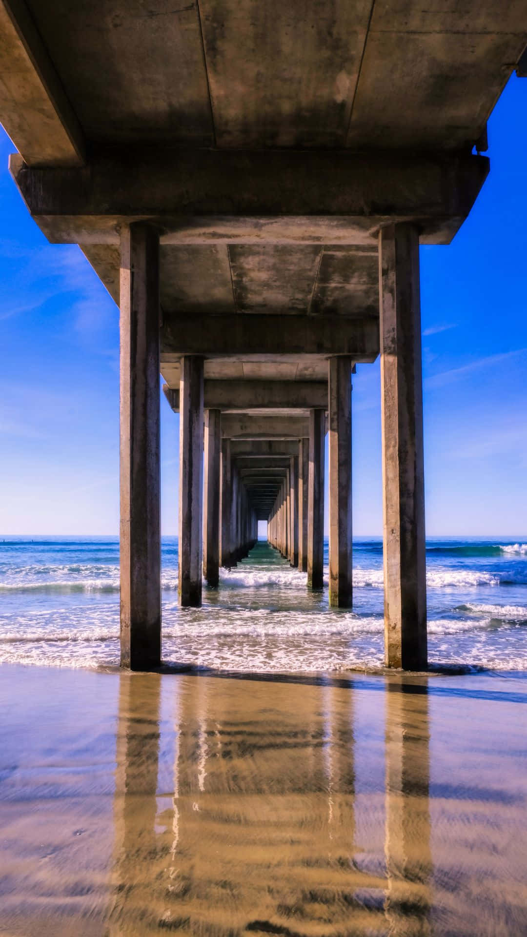 Scripps Pier ในซานดิเอโก iPhone วอลเปเปอร์