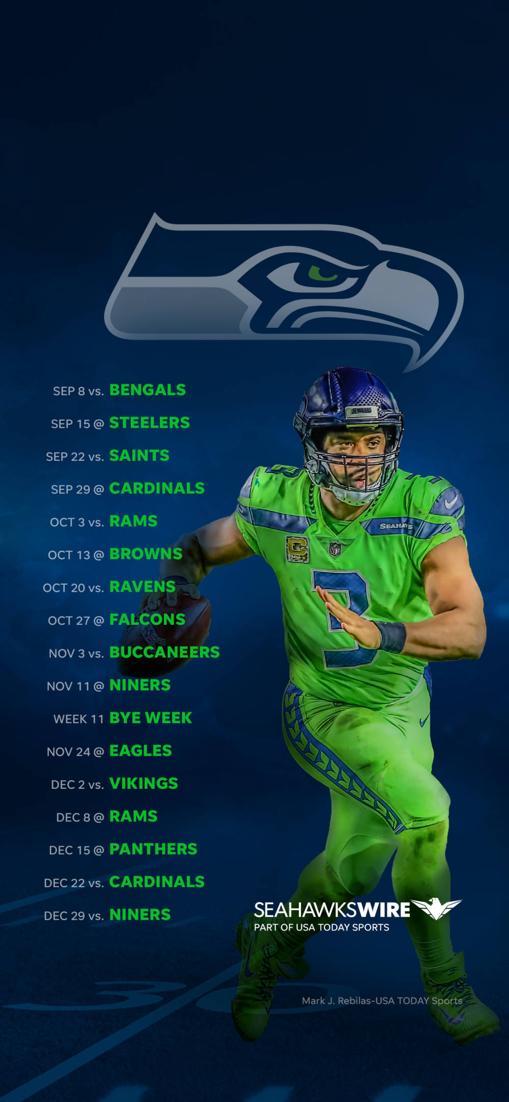 ตารางแข่งขัน Seattle Seahawks วอลเปเปอร์