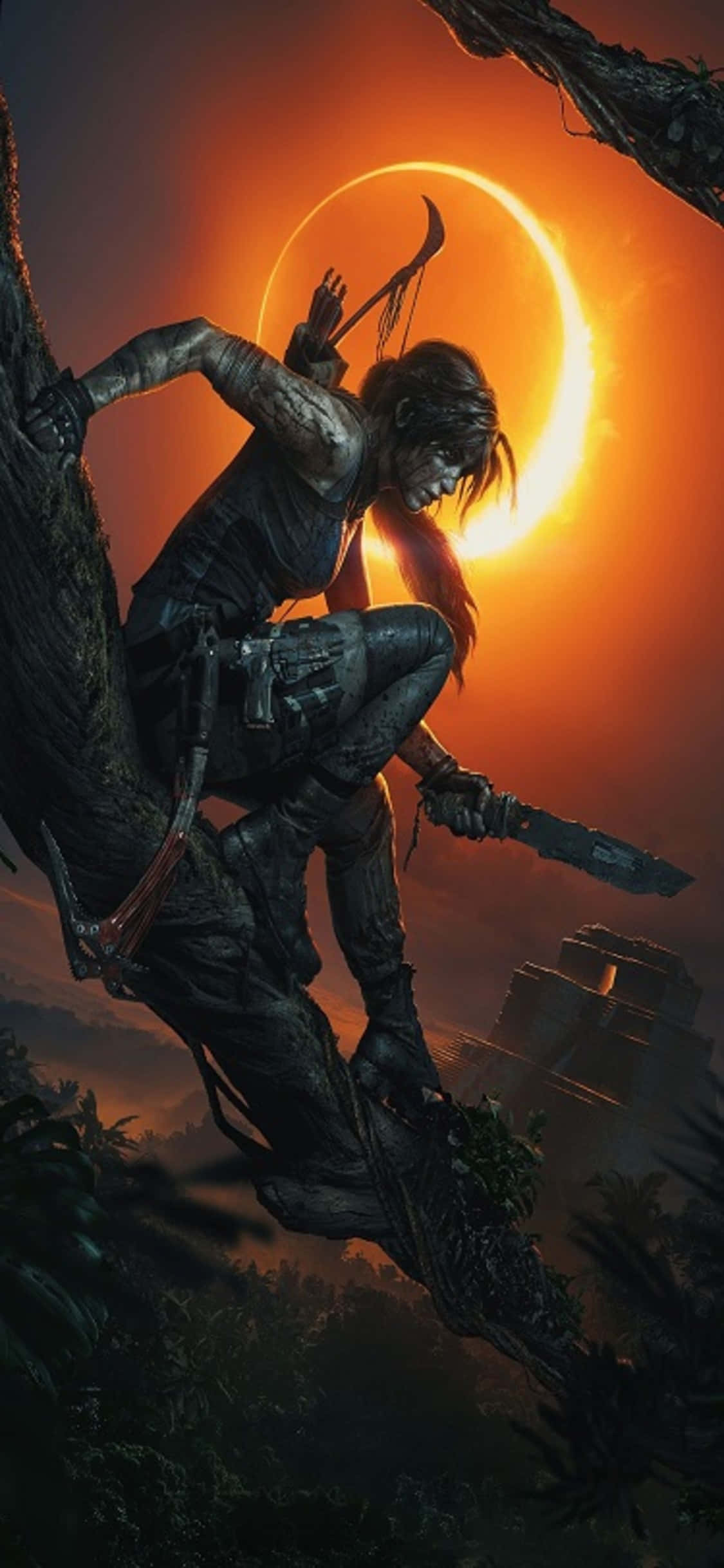 ลาร่า ครอฟต์ถือมีดขึ้น | Shadow of the Tomb Raider วอลเปเปอร์