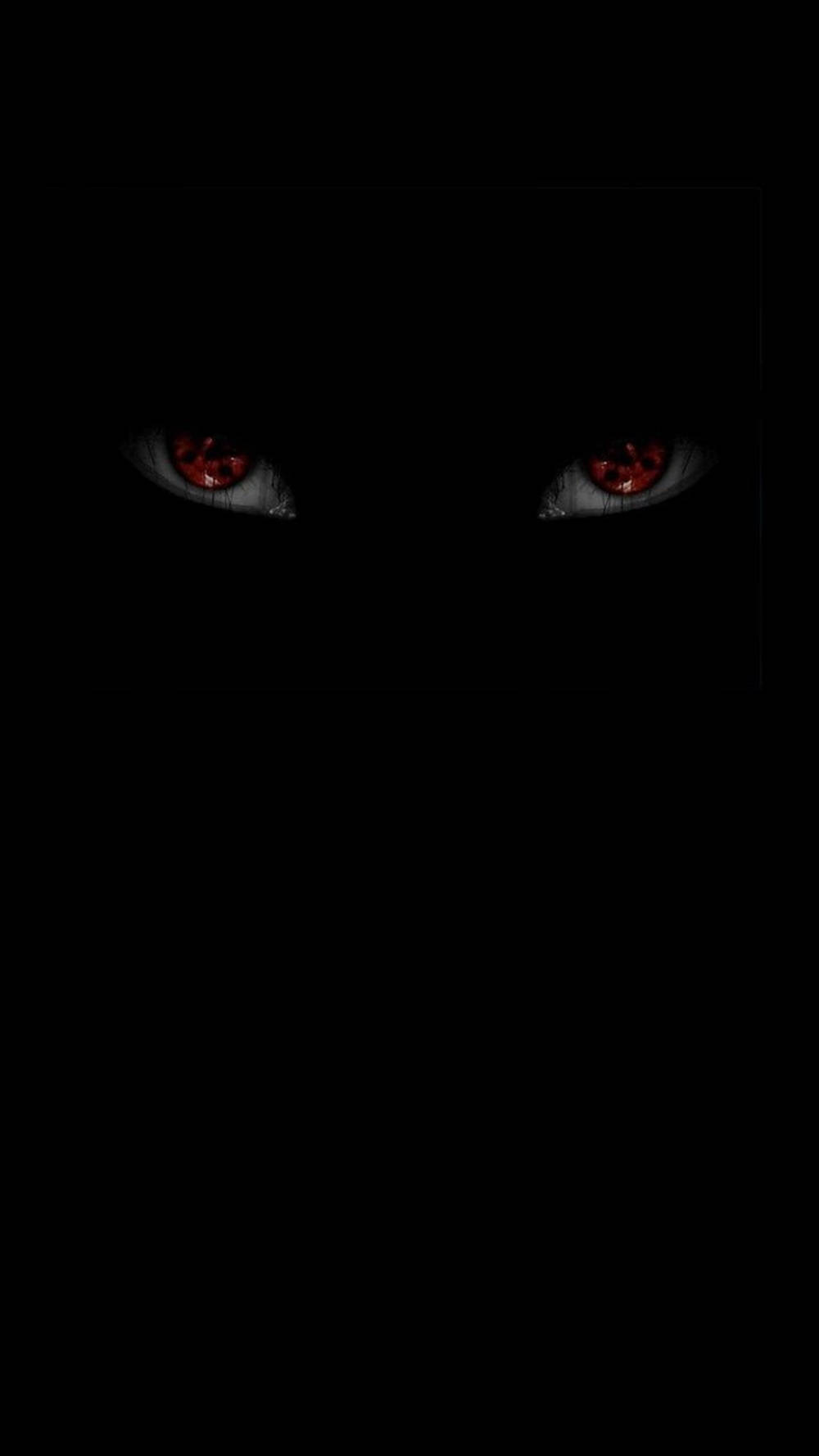 ดวงตา Sharingan สยองขวัญ สีดำ นารูโตะ วอลเปเปอร์