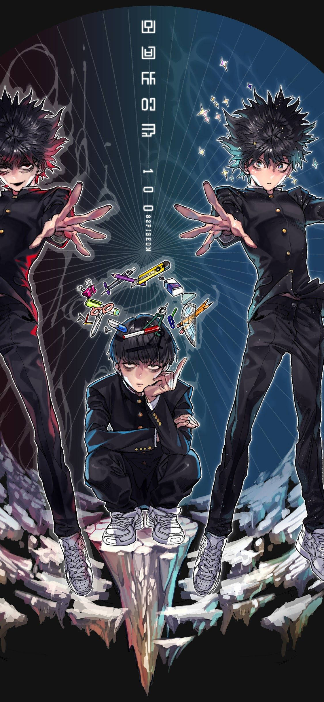 ติดตามการเดินทางของ Shigeo Kageyama ใน Mob Psycho 100 วอลเปเปอร์