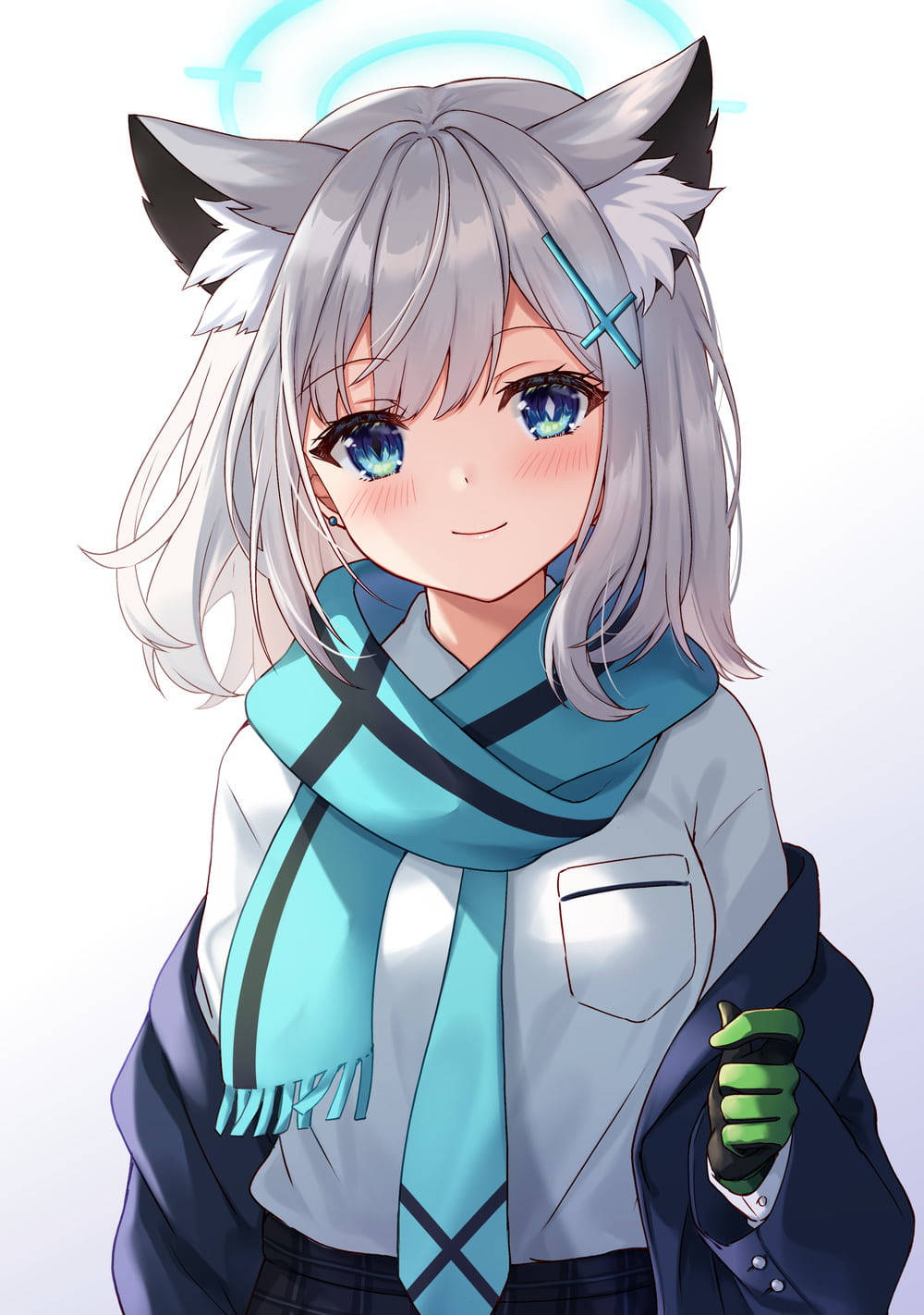 Shiroko สาวอนิเมะน่ารัก iPhone วอลเปเปอร์