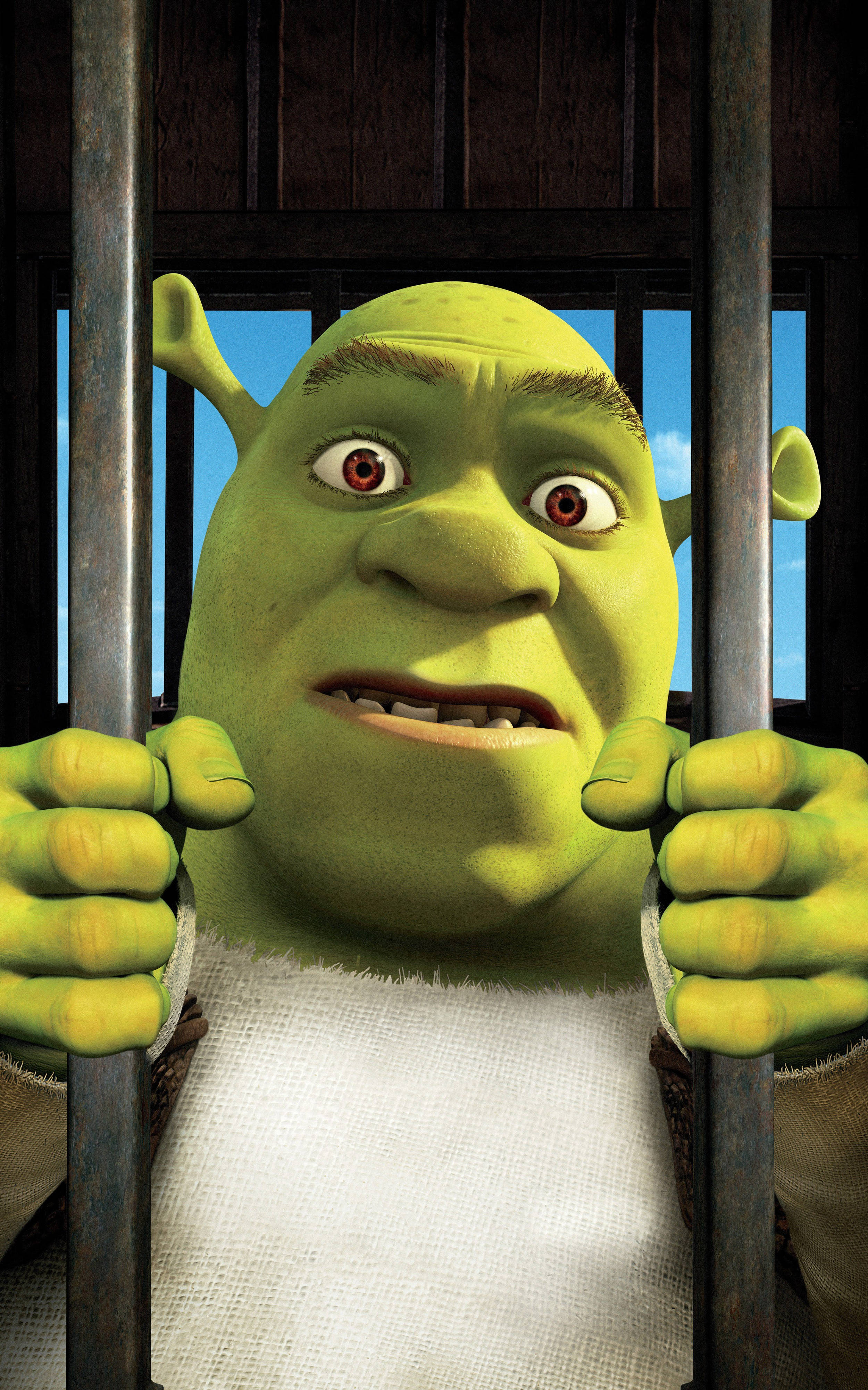 Shrek Captured: Unlikely Hero in a Cage วอลเปเปอร์