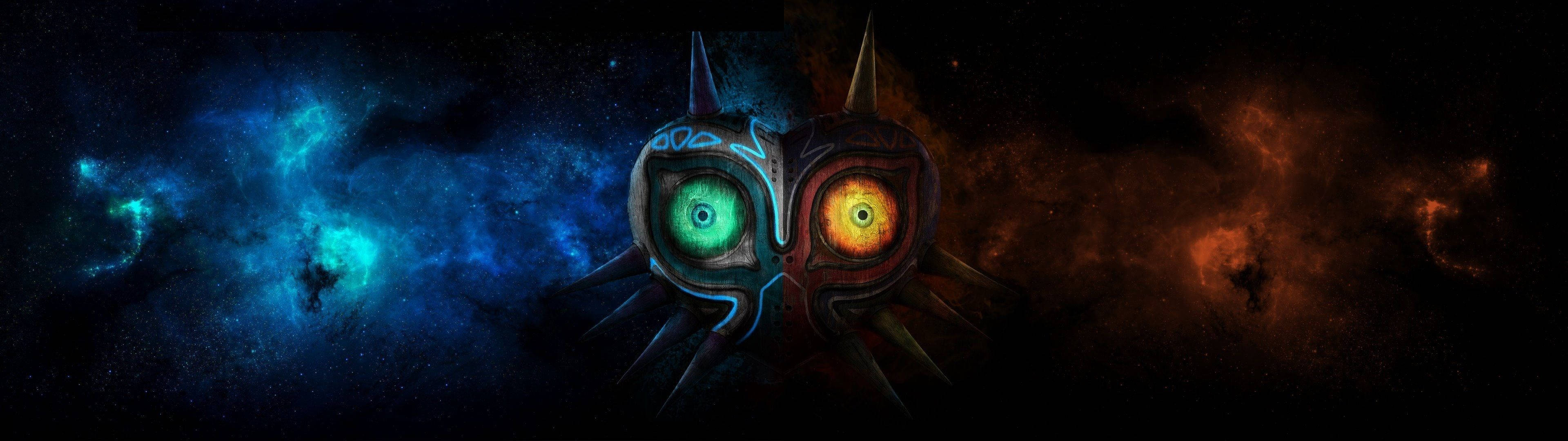 Skull Kid หน้ากาก Majora จอคู่ วอลเปเปอร์