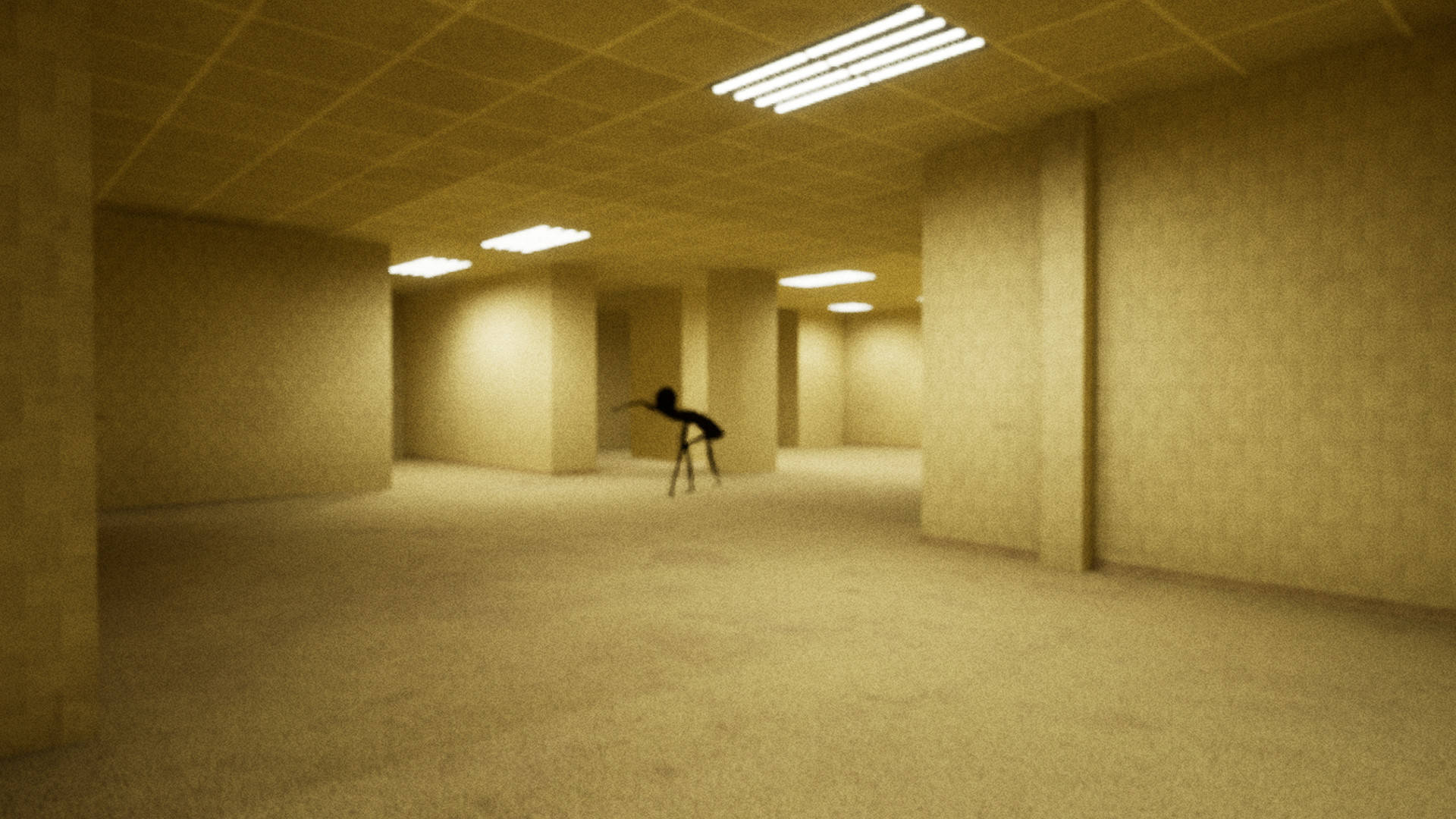 Slenderman ใน The Backrooms วอลเปเปอร์