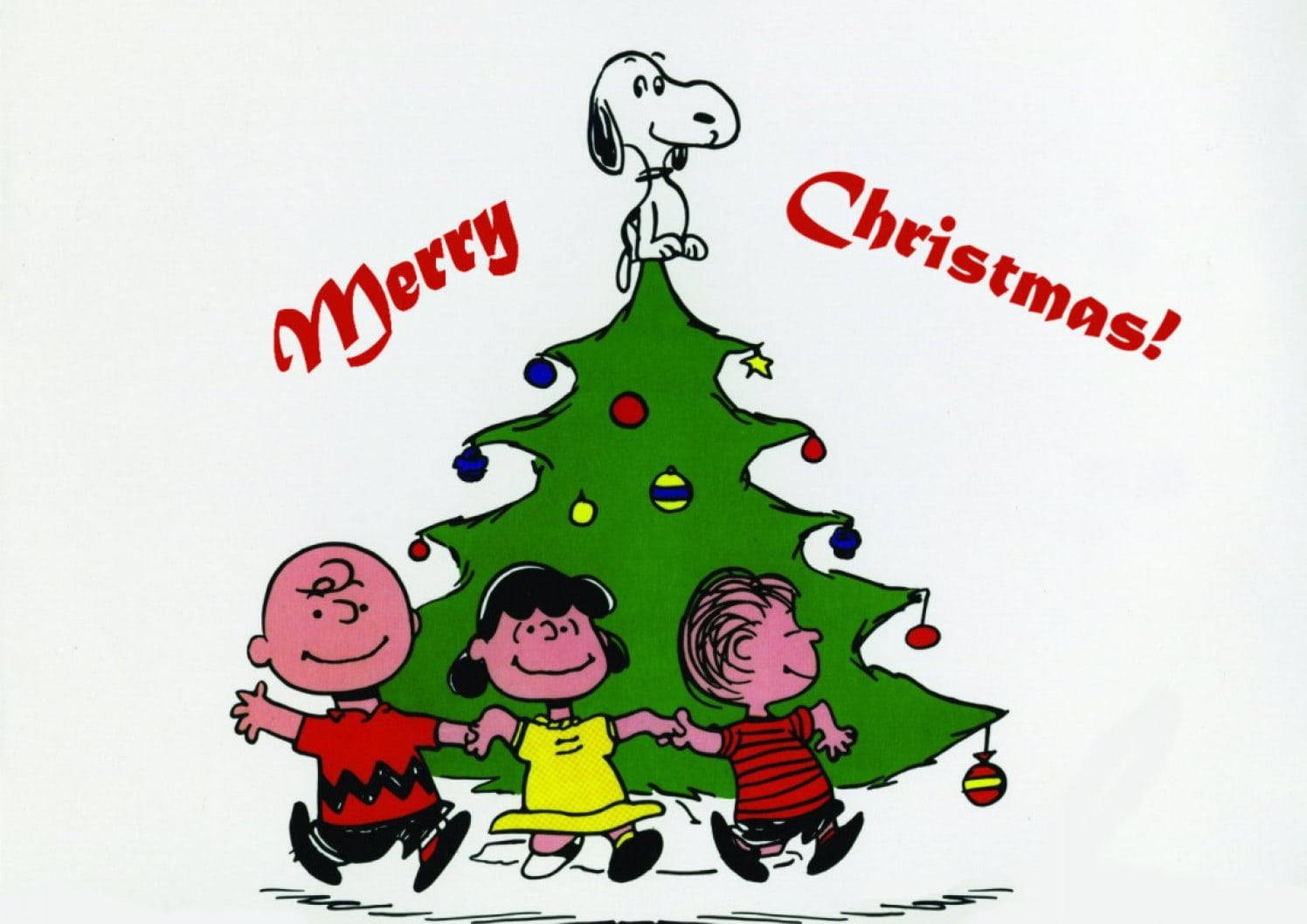 Snoopy บนยอดต้นคริสต์มาส วอลเปเปอร์