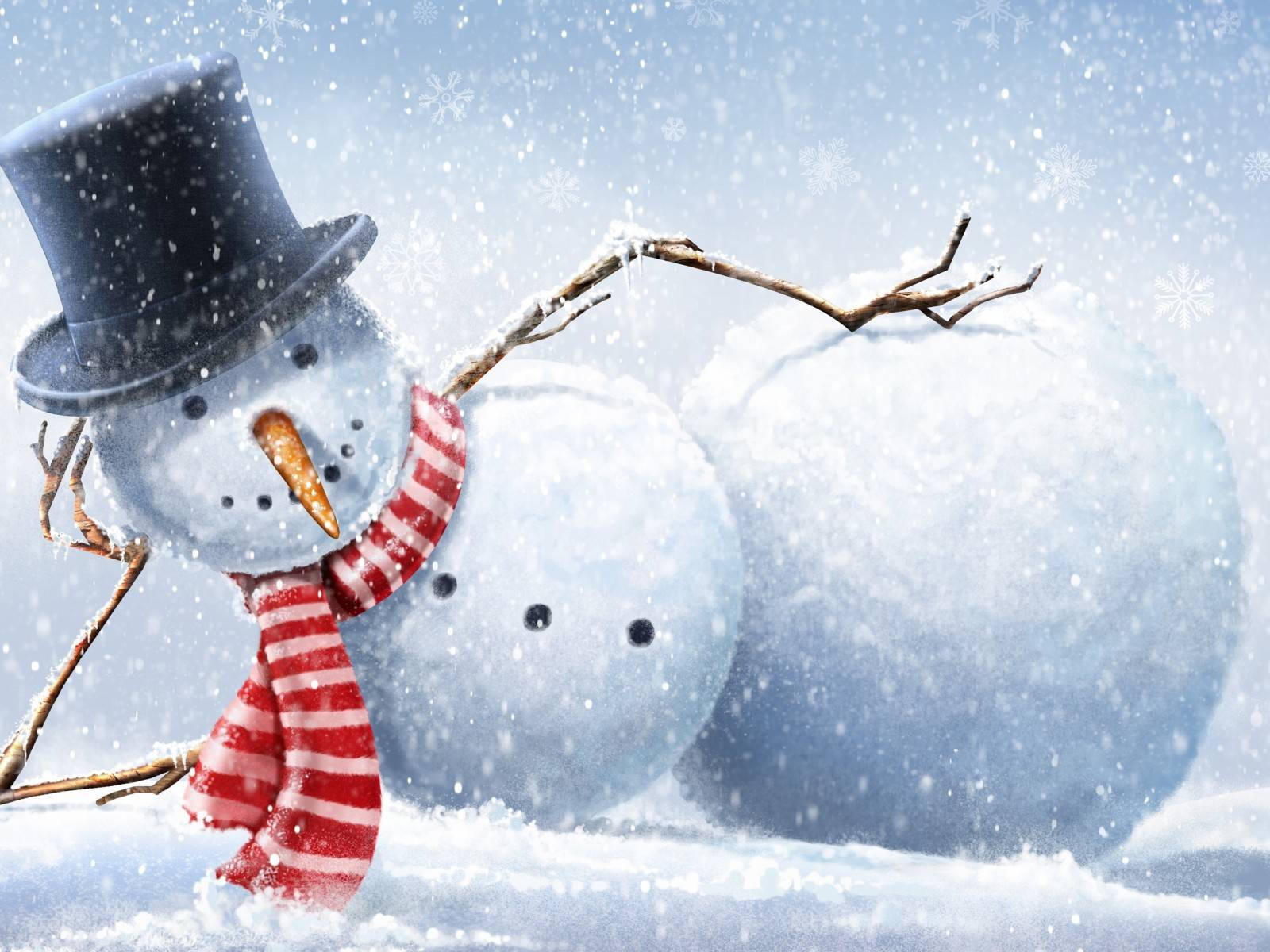 Snowman Lying Down ตลกคริสต์มาส วอลเปเปอร์