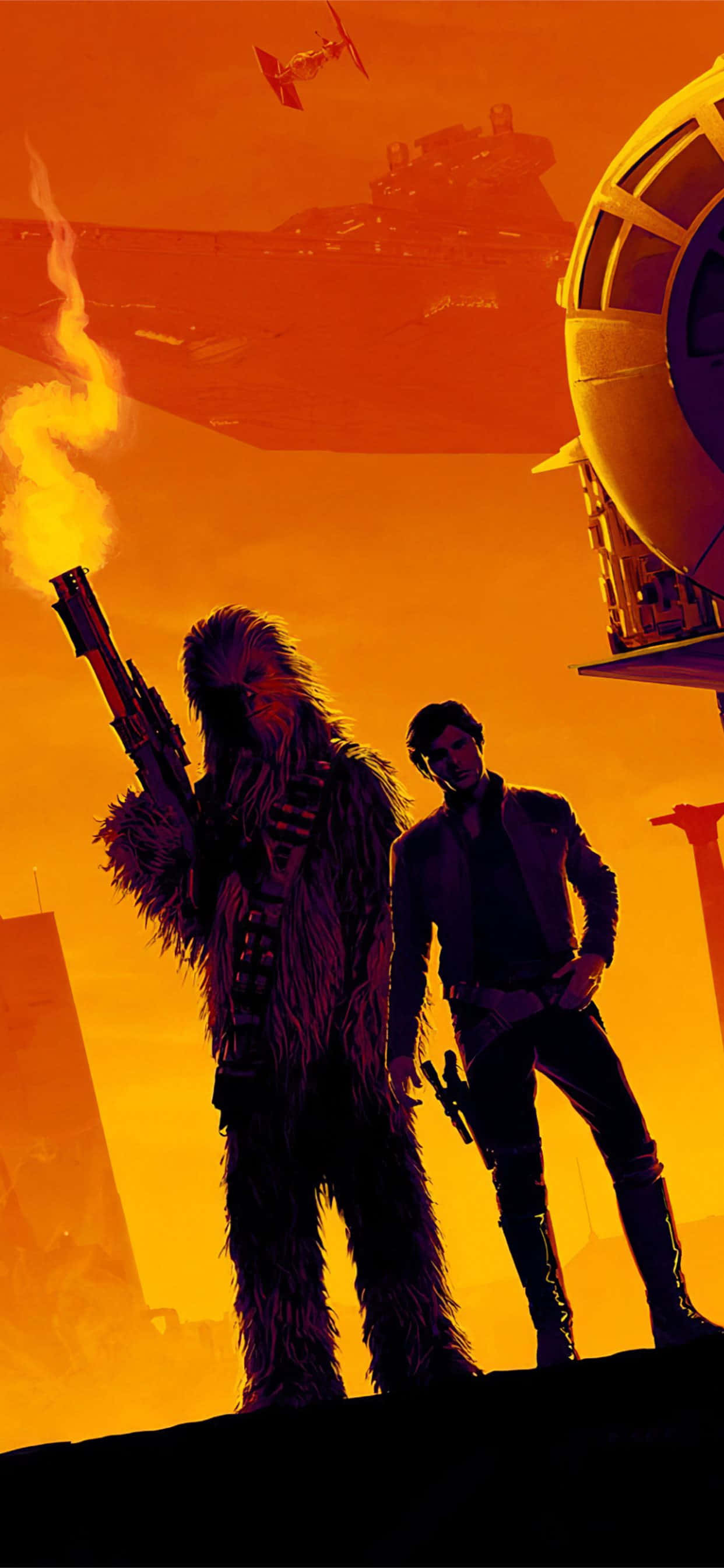 ฮาน โซโลและชิวแบ็กกาใน Solo: A Star Wars Story วอลเปเปอร์
