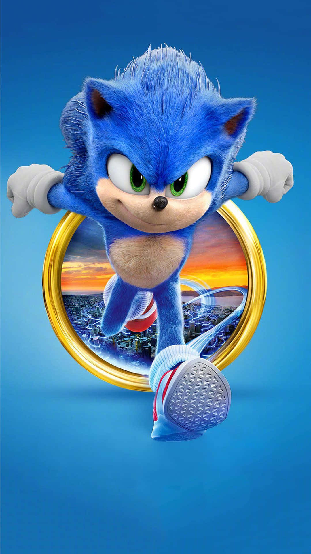 Sonic the Hedgehog วิ่งเร็วบนหญ้าสีเขียว วอลเปเปอร์