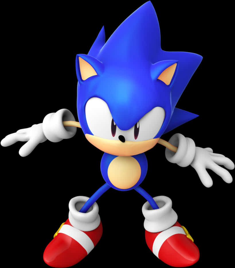 ท่าโพสคลาสสิกของ Sonic the Hedgehog วอลเปเปอร์