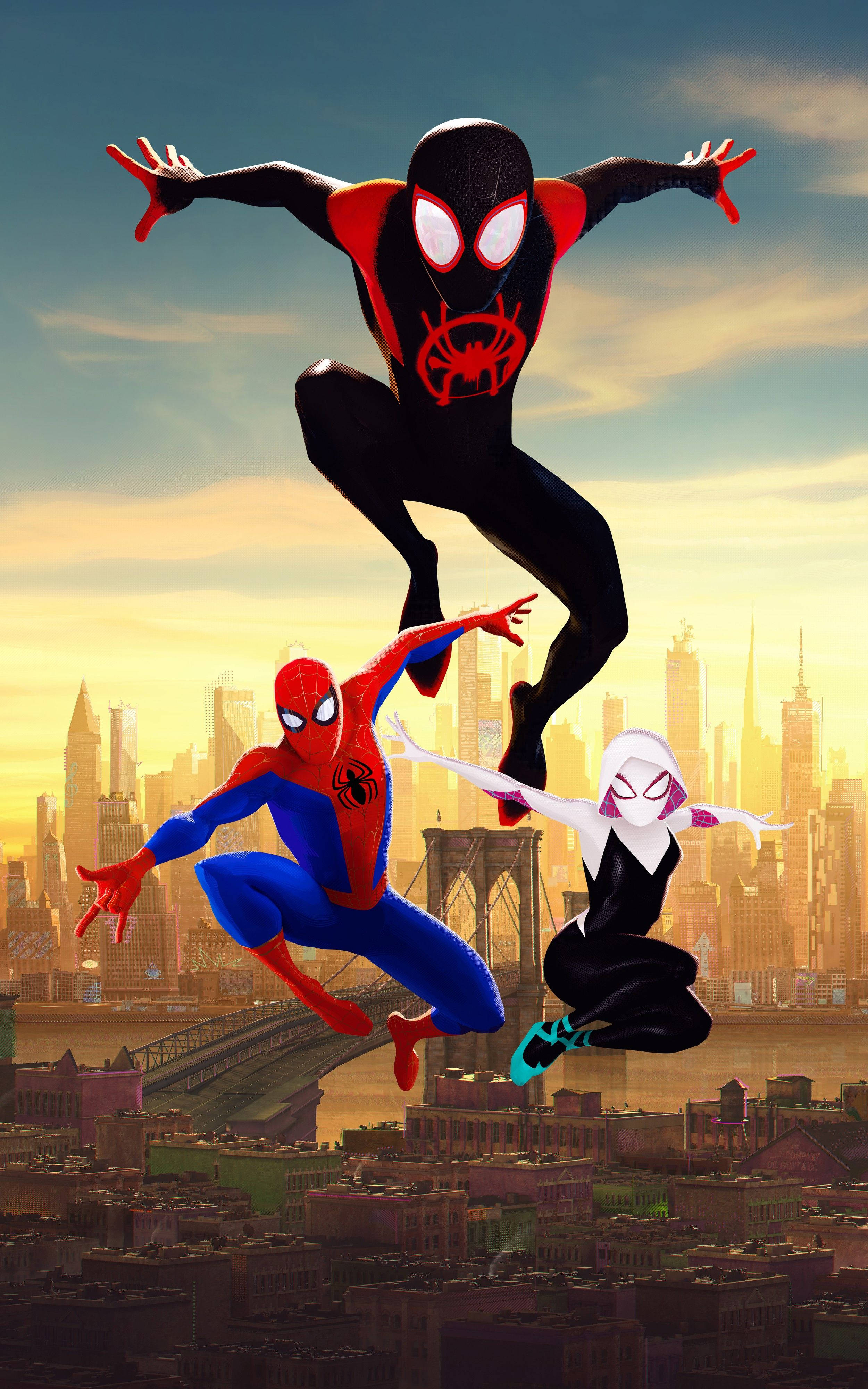 Spider Man Into The Spider Verse ในนิวยอร์ก วอลเปเปอร์