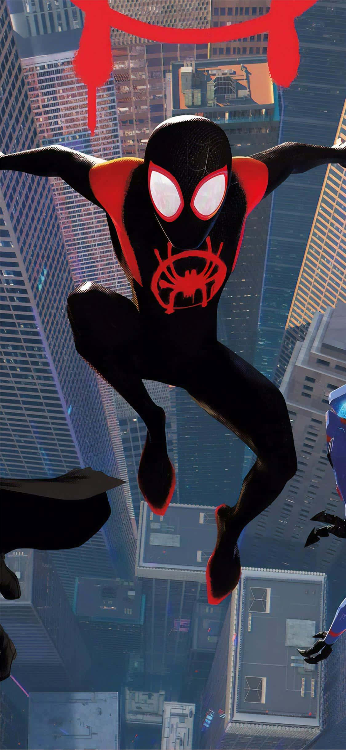 ภาพประกอบ Spider-Man: Into the Spider-Verse ของ Miles Morales สำหรับ iPhone วอลเปเปอร์