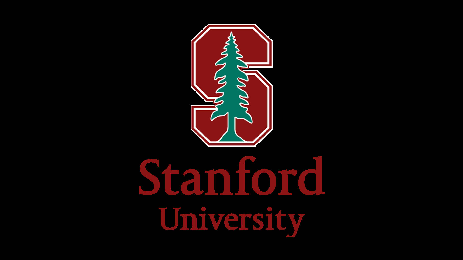 โลโก้ Stanford University เรียบง่ายบนพื้นสีขาว วอลเปเปอร์