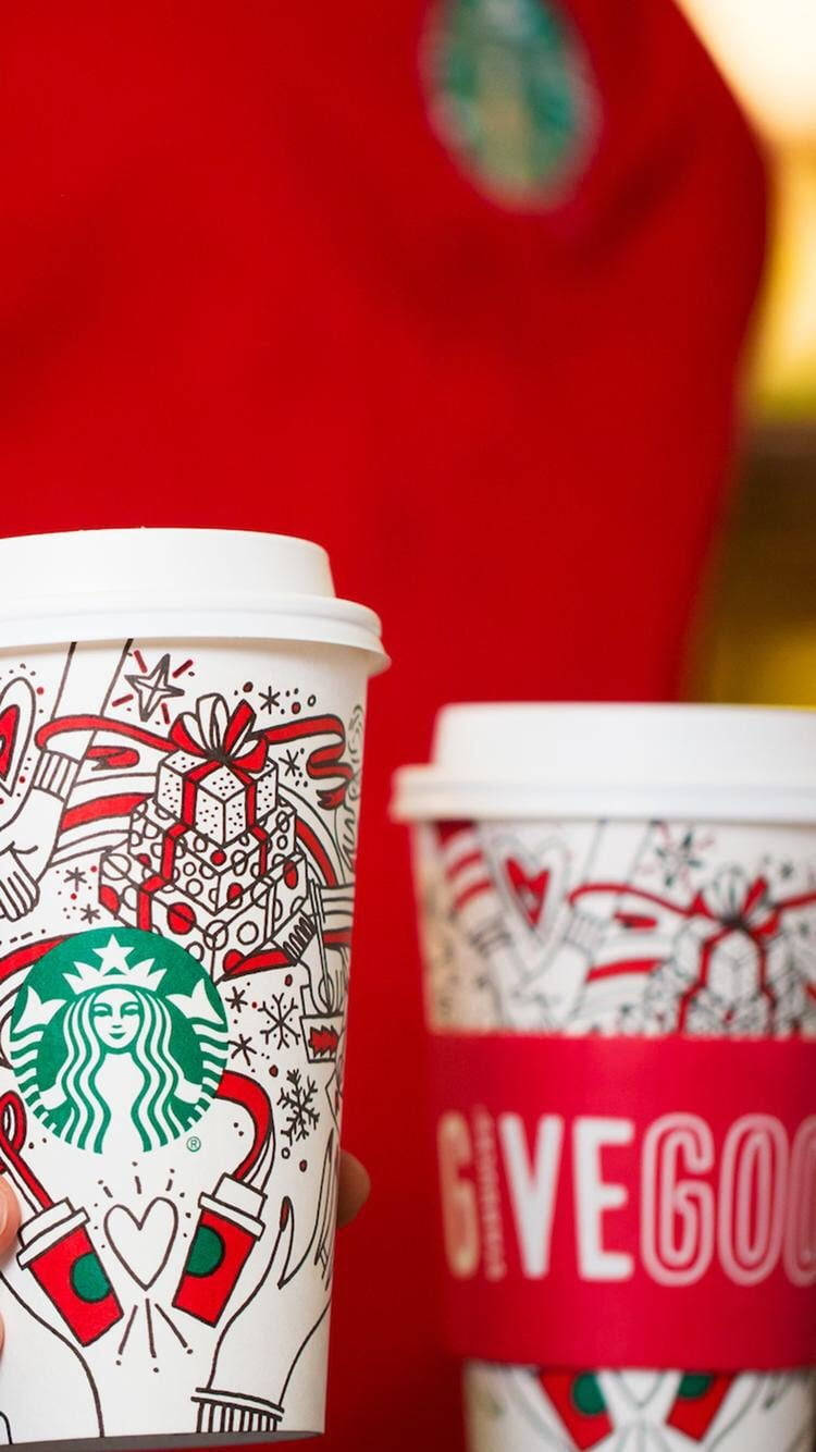 แก้ว Starbucks น่ารักรุ่นคริสต์มาส วอลเปเปอร์