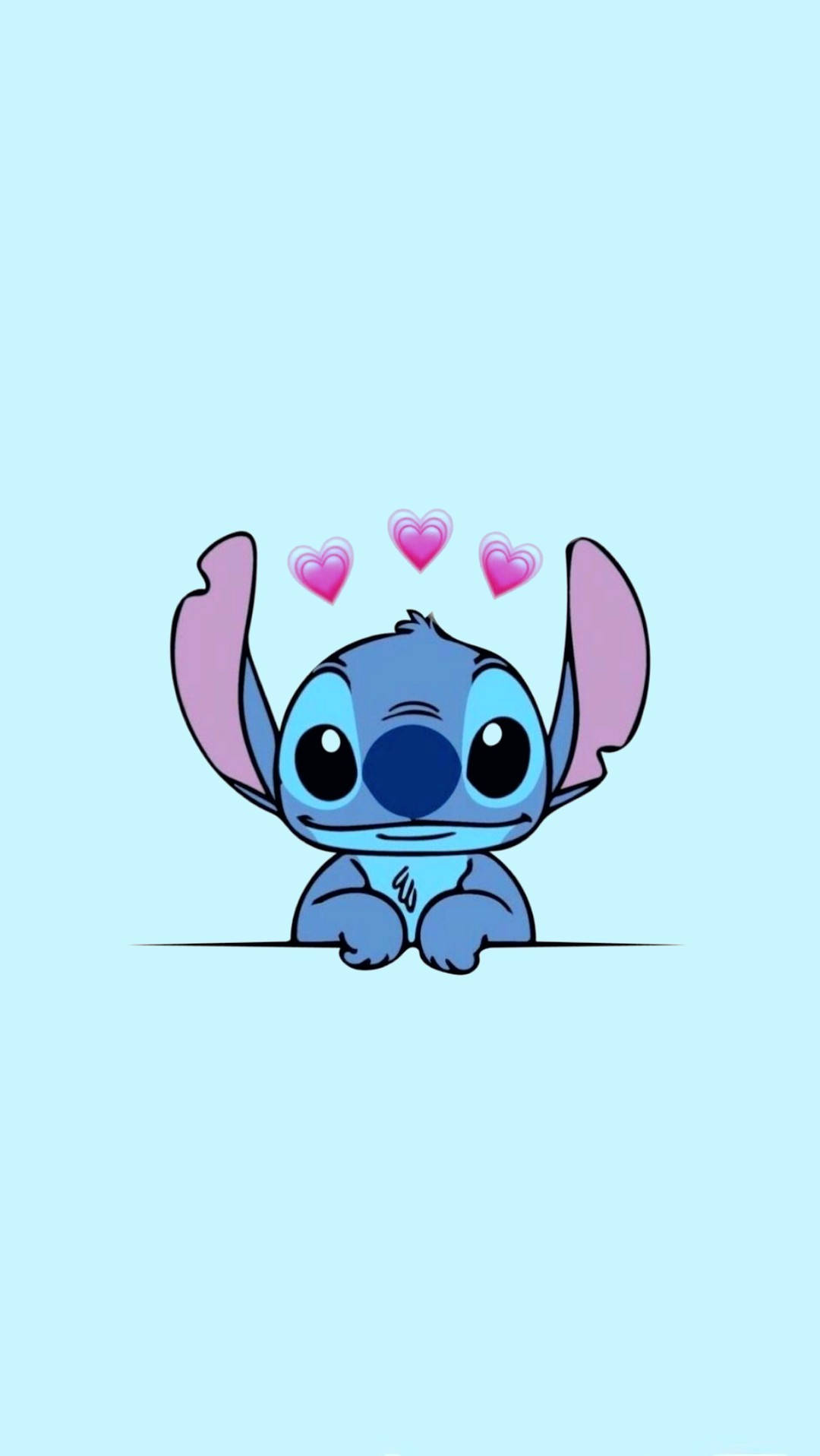 Stitch สีฟ้าน่ารักสำหรับ iPhone วอลเปเปอร์