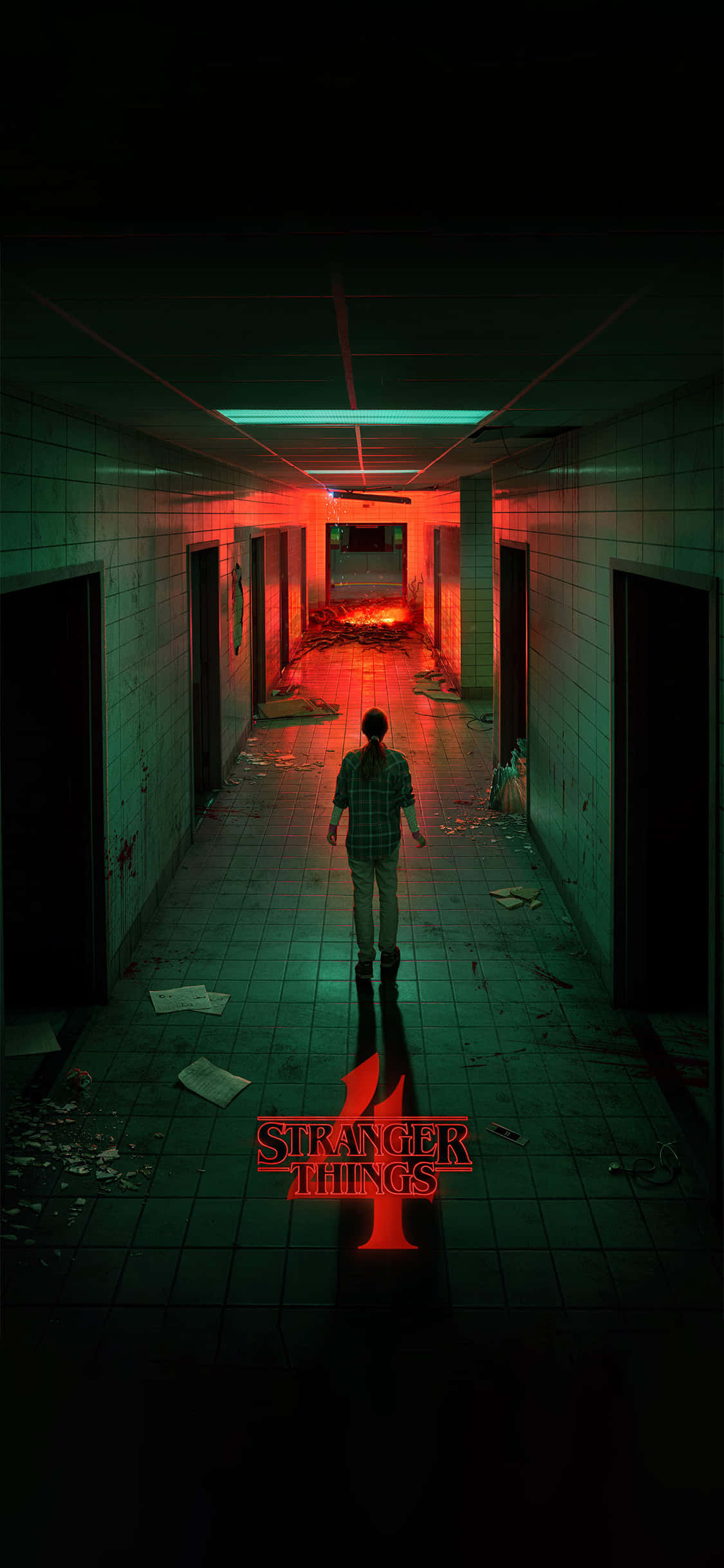 ทางเดินหลอนๆ สไตล์ Stranger Things วอลเปเปอร์