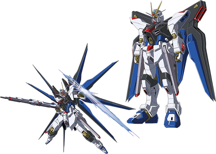 Strike Freedom Gundam สองท่าทาง วอลเปเปอร์