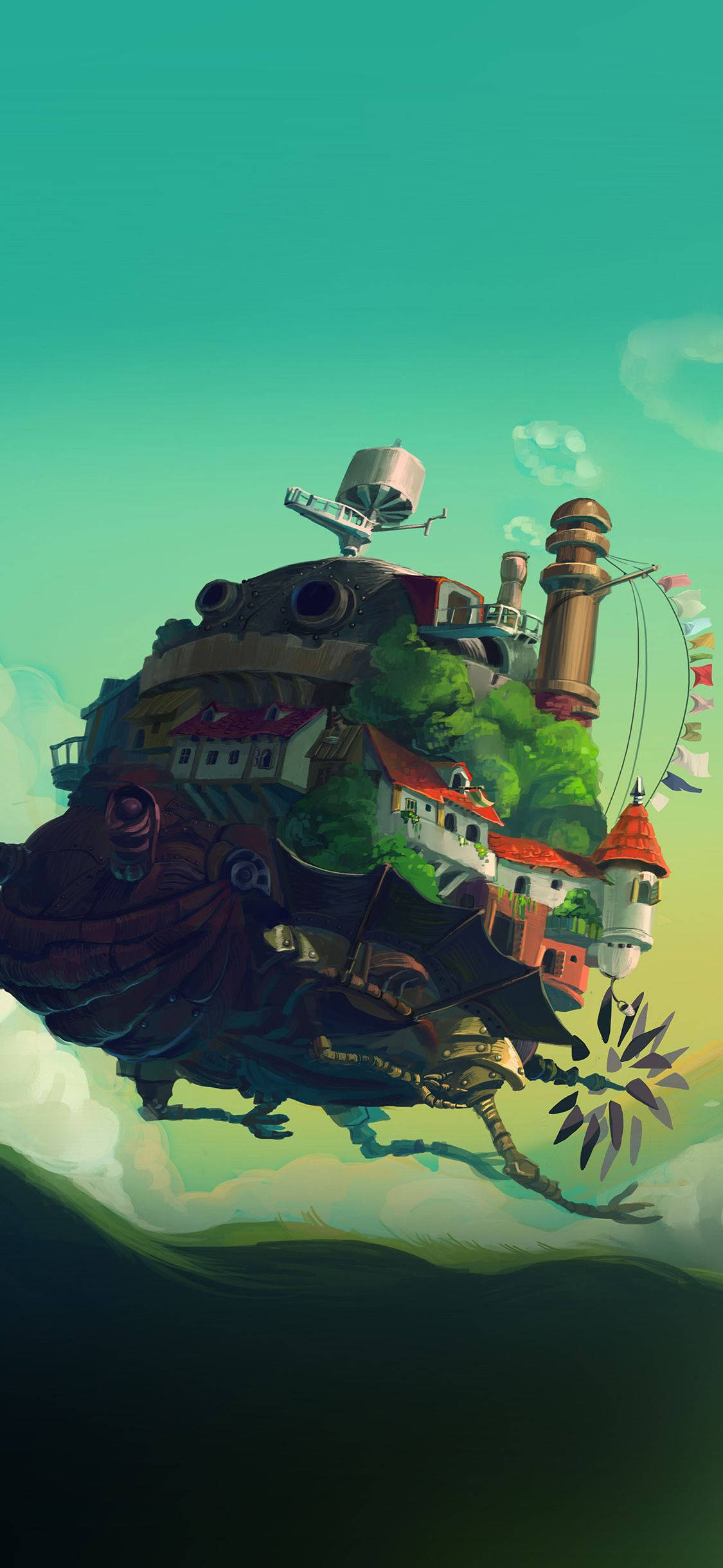 Studio Ghibli iPhone ปราสาทเวทมนตร์ของ Howl วอลเปเปอร์