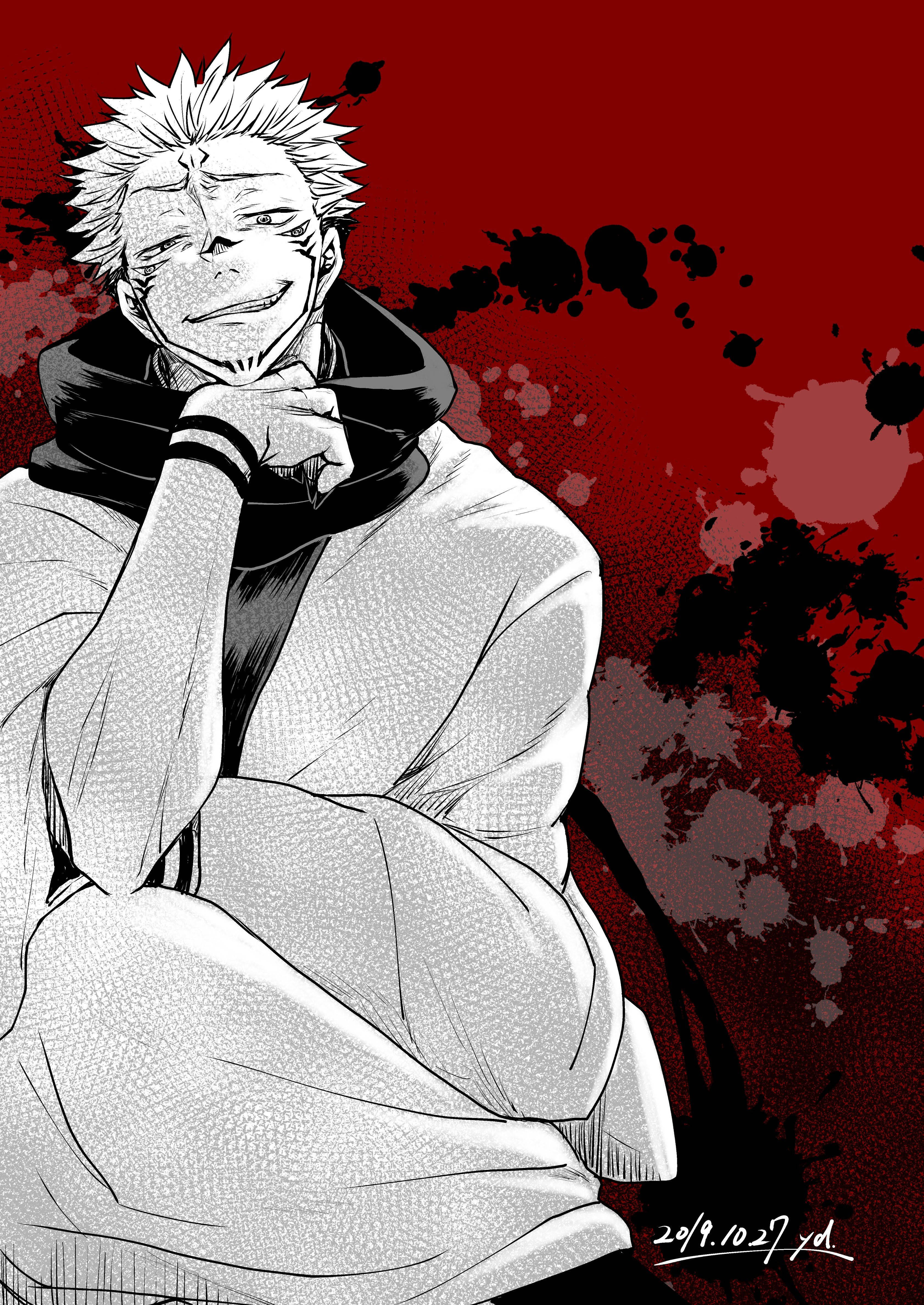 Sukuna ยิ้มจาก Jujutsu Kaisen วอลเปเปอร์