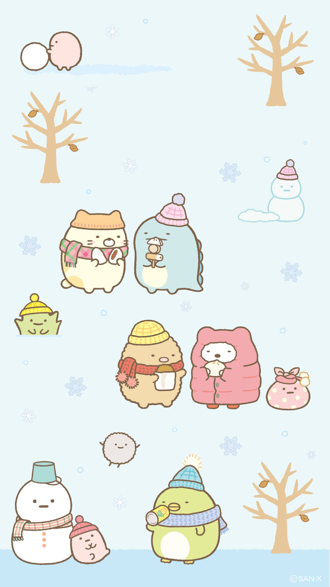 อบอุ่นและสบายในฤดูหนาวกับ Sumikko Gurashi! วอลเปเปอร์
