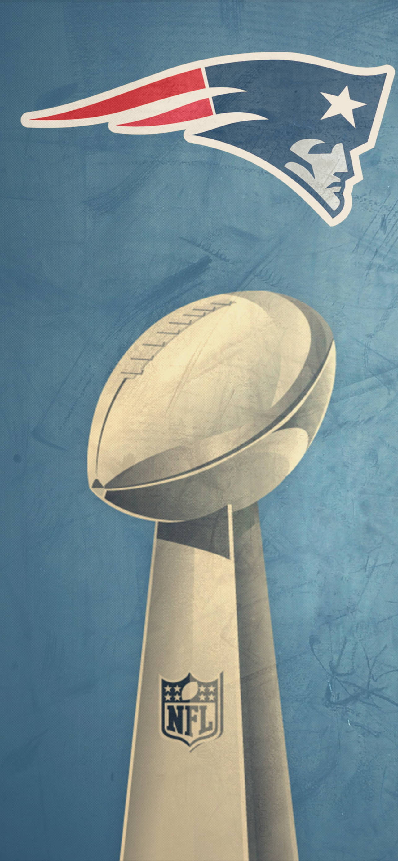 ถ้วยรางวัล Super Bowl และทีม Patriots วอลเปเปอร์