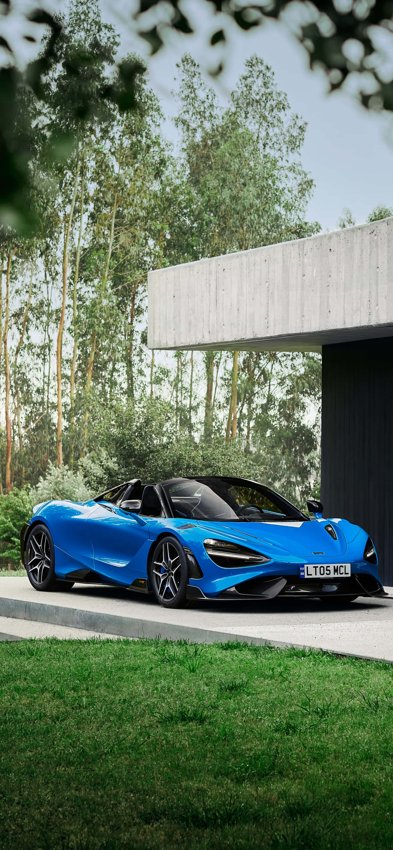 Supercar Blue McLaren 765 วอลเปเปอร์