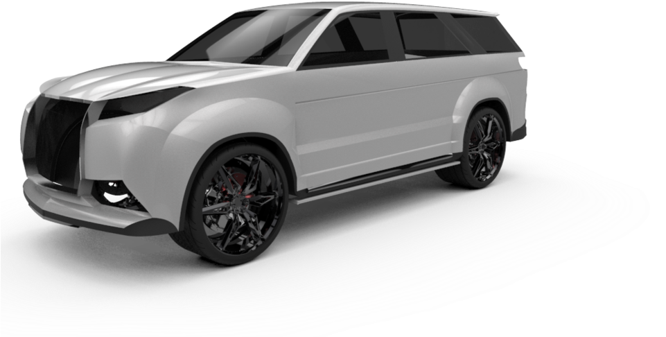 รถยนต์ SUV แนวคิดแห่งอนาคต 3D เรนเดอร์ วอลเปเปอร์