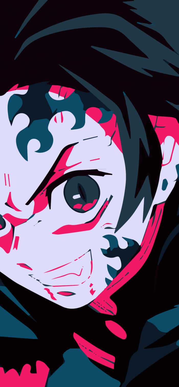 Tanjiro ภาพระยะใกล้ Demon Slayer iPad วอลเปเปอร์