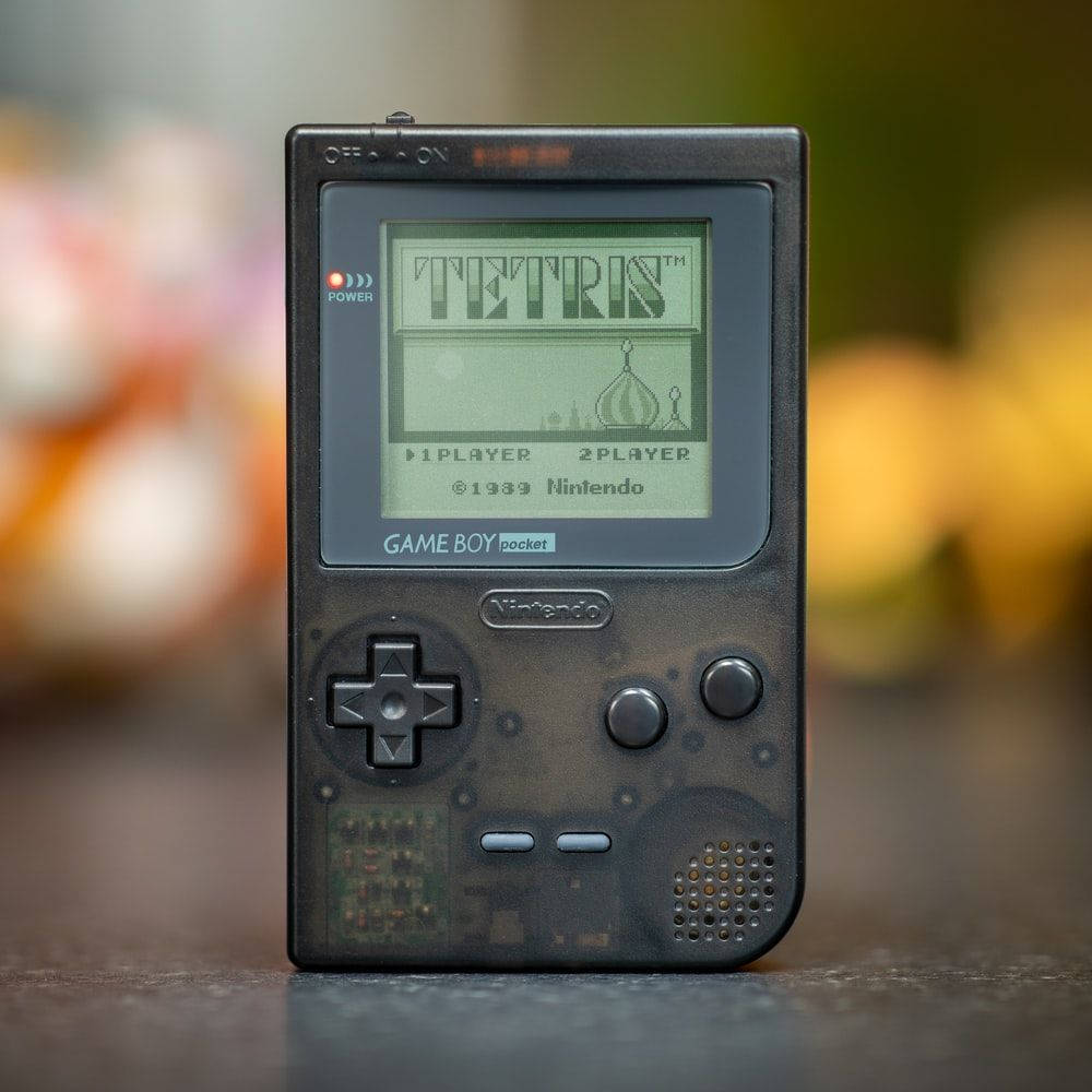 เกมบอยพ็อกเก็ตสีดำ Tetris วอลเปเปอร์