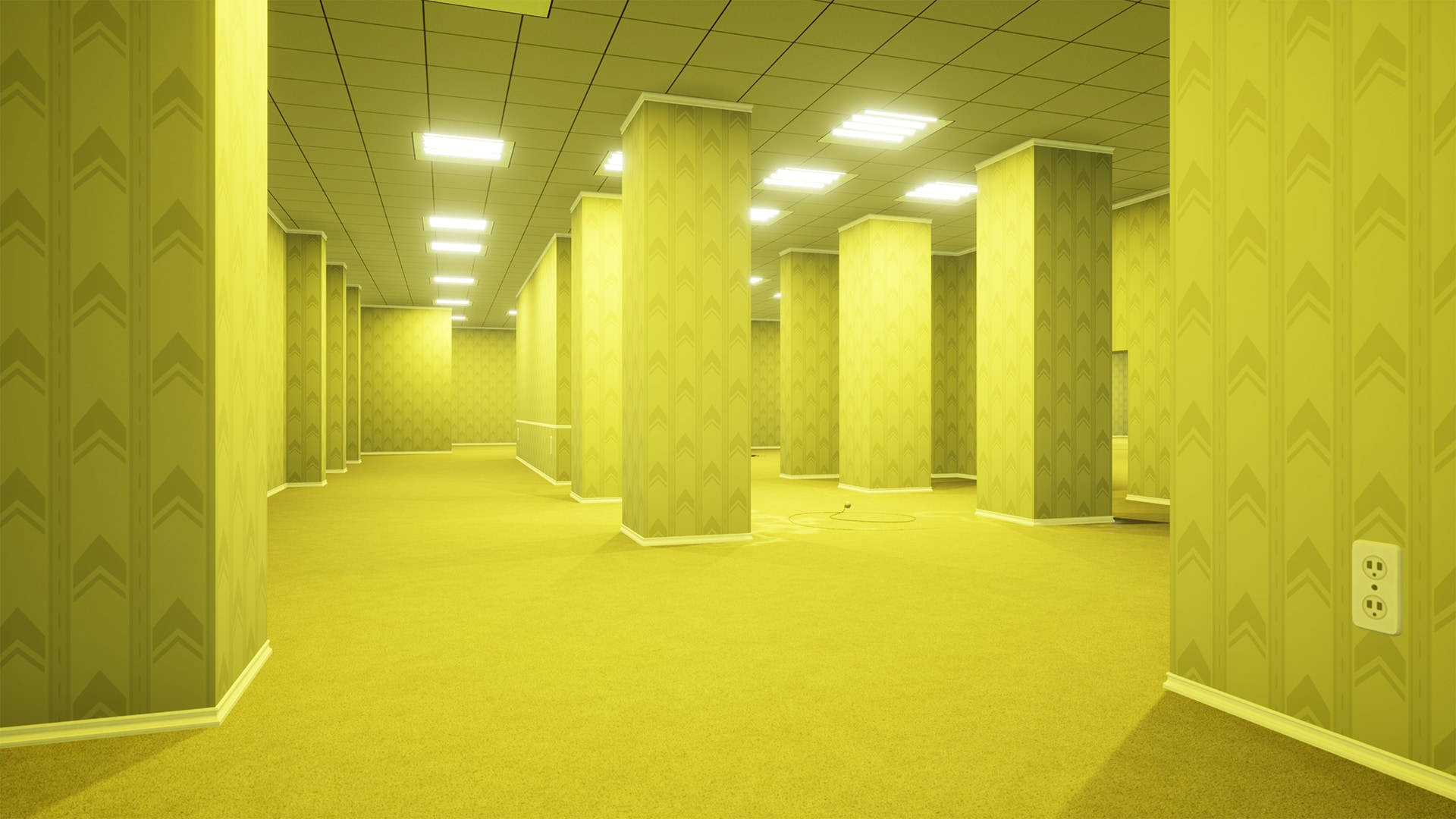 ห้องสีเหลือง The Backrooms วอลเปเปอร์