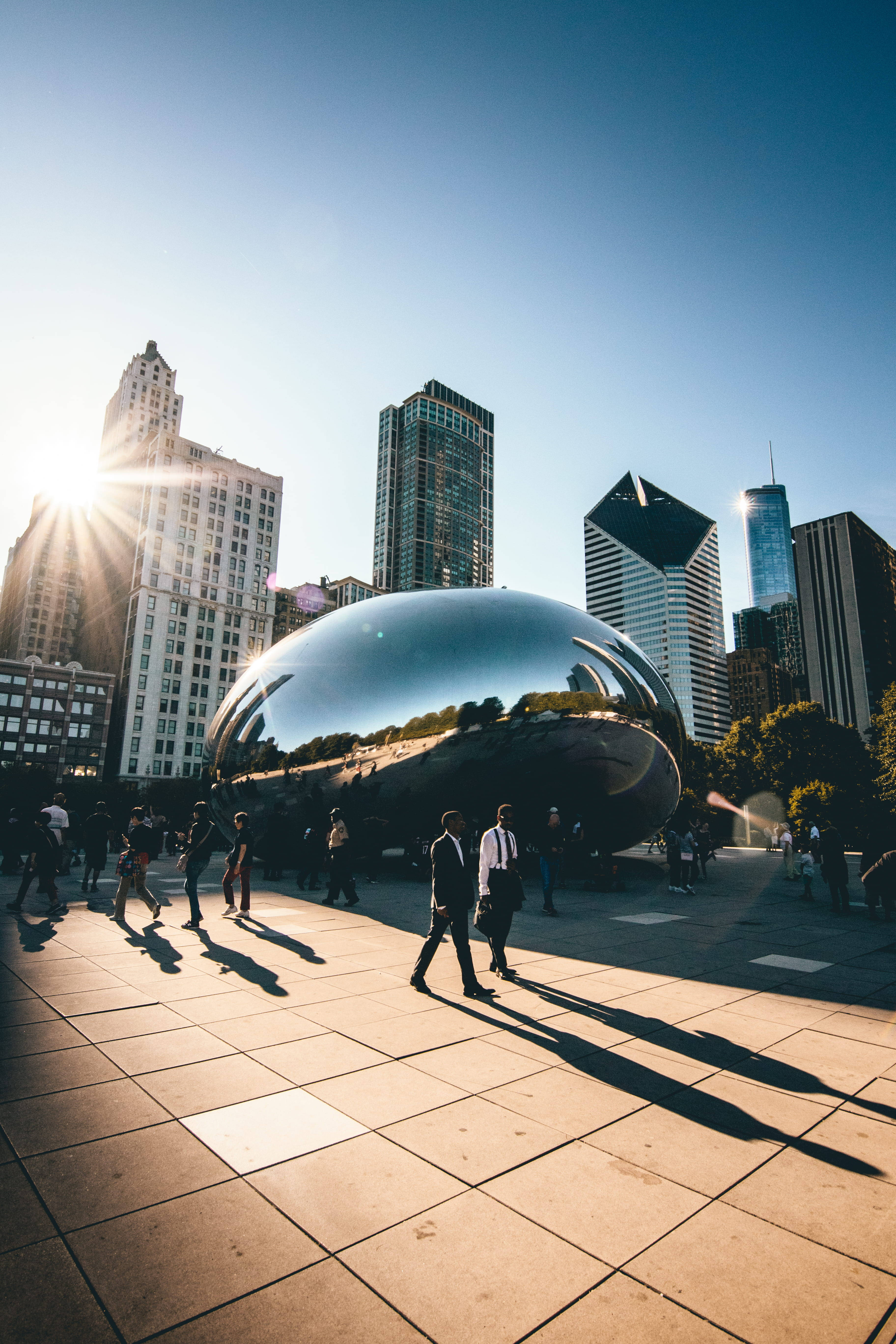 The Bean ในชิคาโกวันแดดออก วอลเปเปอร์