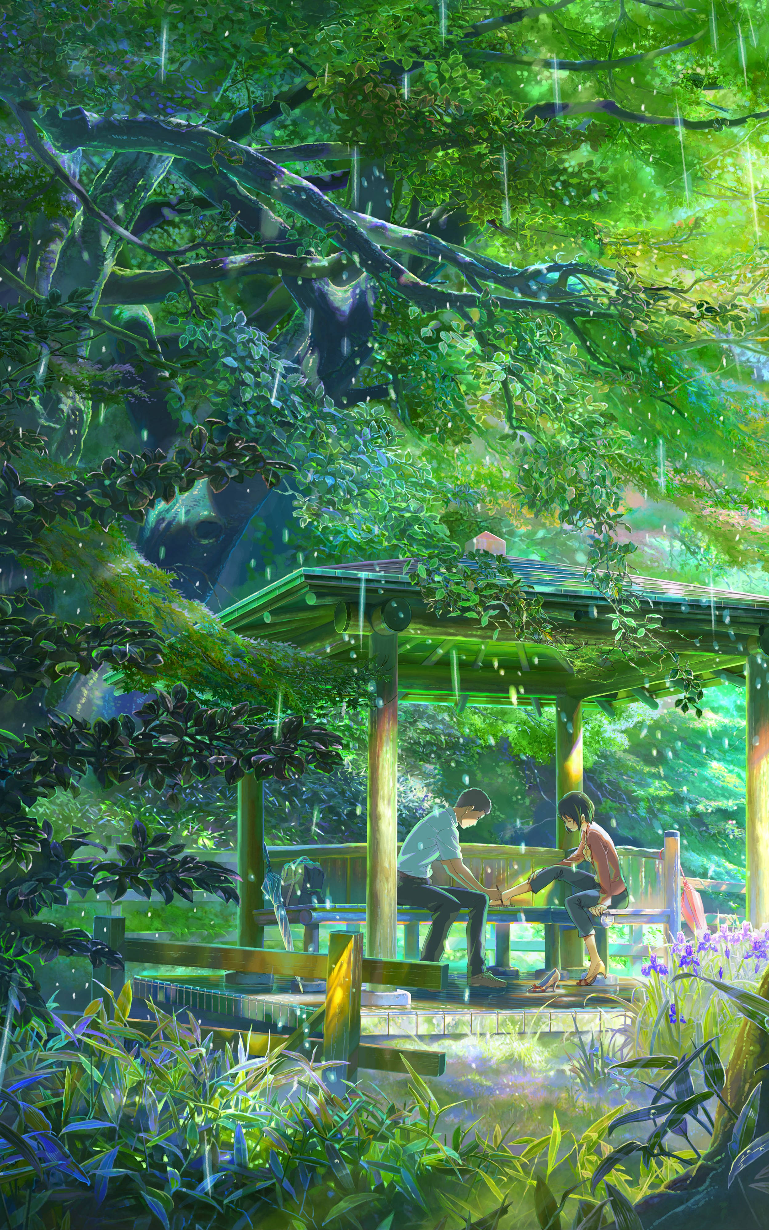มือถือ The Garden Of Words วอลเปเปอร์