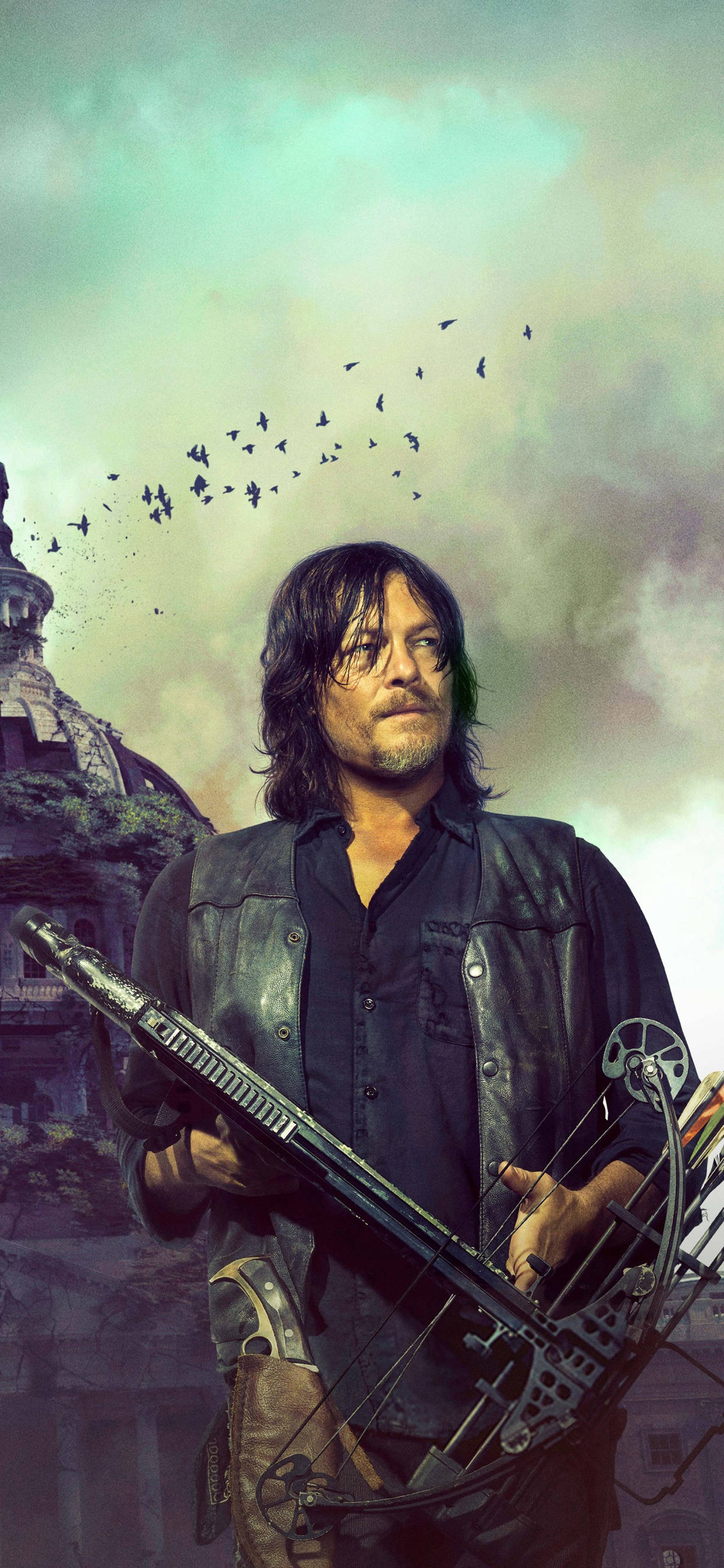 The Walking Dead Daryl พร้อมควัน วอลเปเปอร์