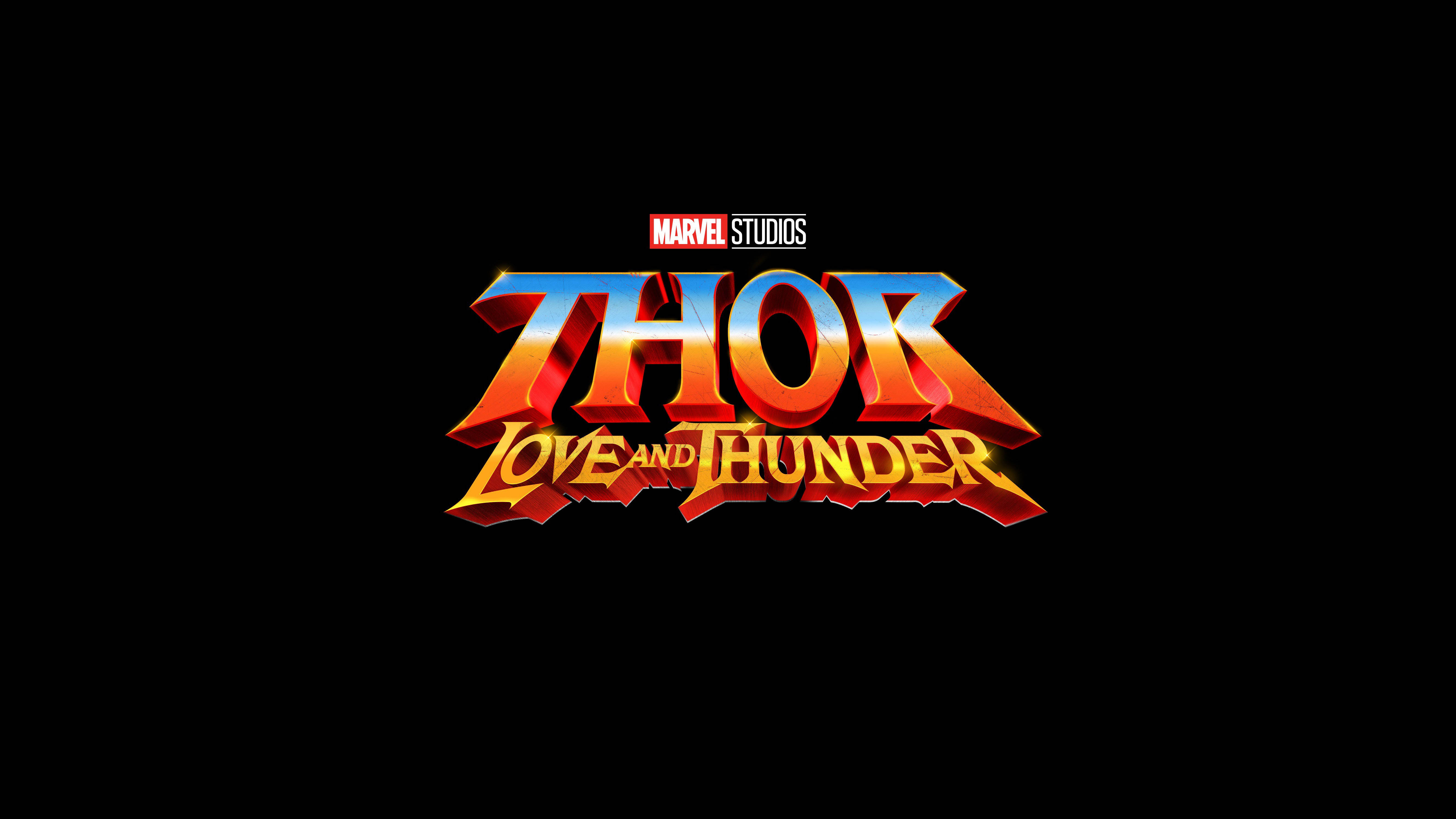 Thor: Love and Thunder ภาพศิลปะชื่อเรื่องภาพยนตร์ วอลเปเปอร์