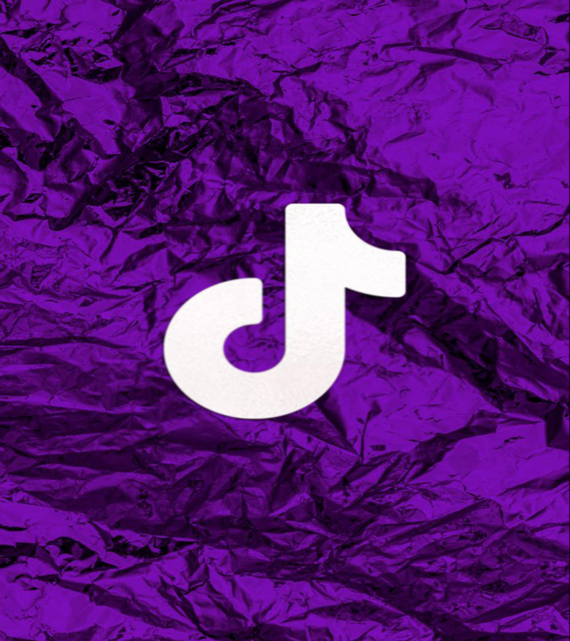โลโก้ TikTok ผ้าลึกสีม่วงเข้ม วอลเปเปอร์