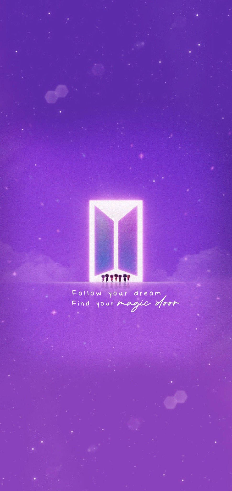 โลโก้ Tiny Tan BTS พร้อมเงา วอลเปเปอร์