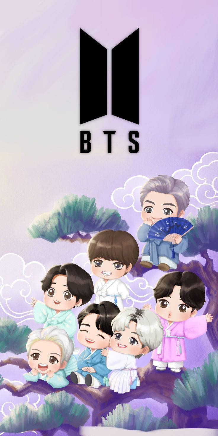 Tiny Tan BTS บนยอดไม้ วอลเปเปอร์