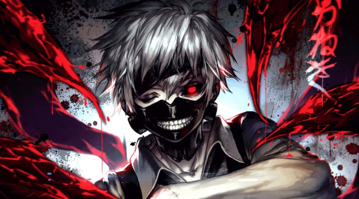 วอลเปเปอร์อนิเมะ Tokyo Ghoul Kaneki Ken หน้ากาก วอลเปเปอร์