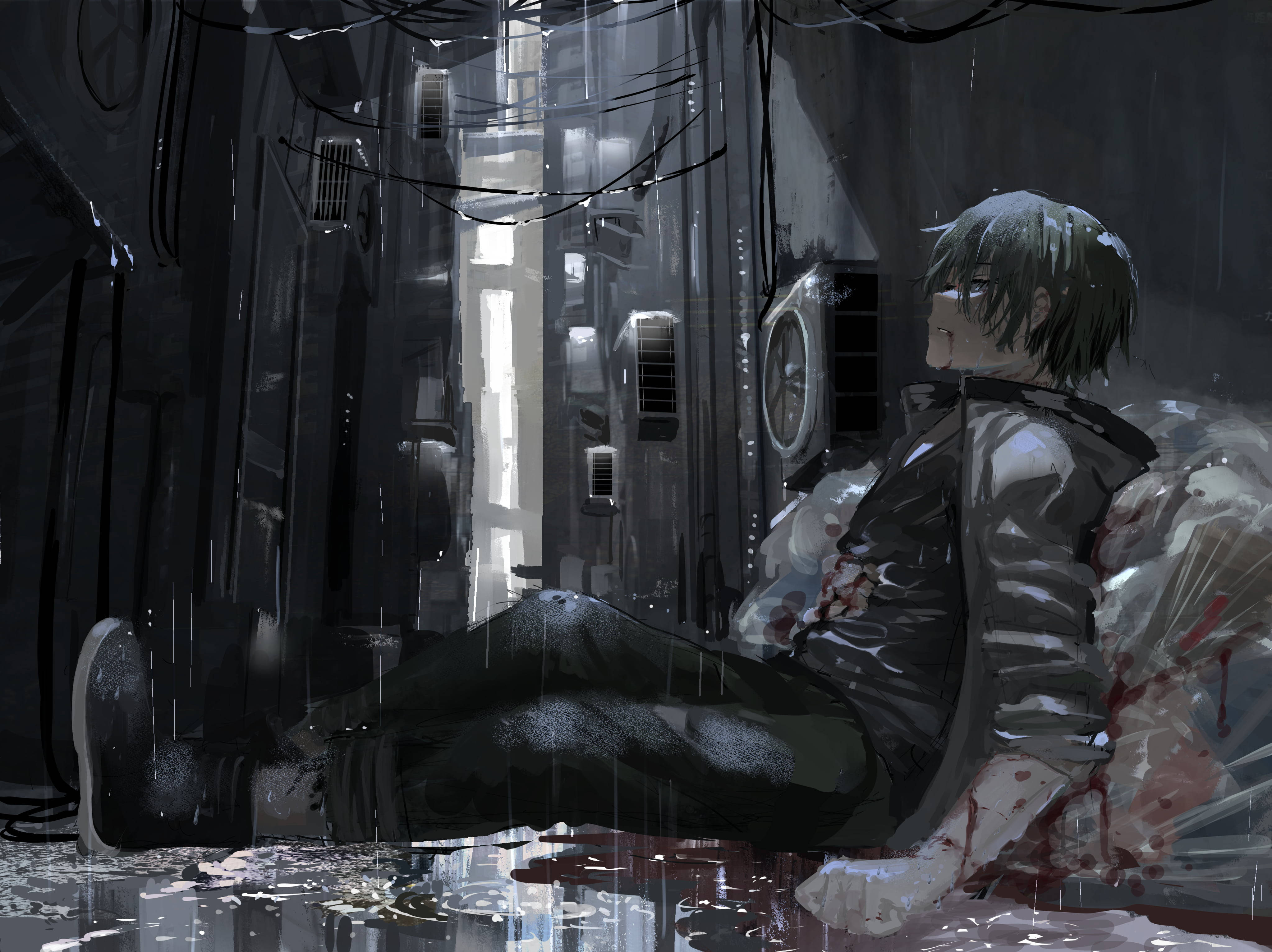 Tokyo Ghoul Ken Kaneki เด็กผู้ชายเศร้าการ์ตูน วอลเปเปอร์