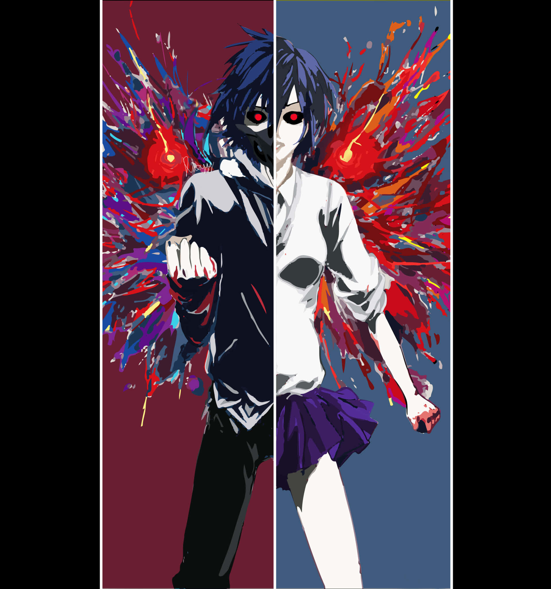 Tokyo Ghoul รูปโปรไฟล์ โทวกะ และ อายาโตะ วอลเปเปอร์