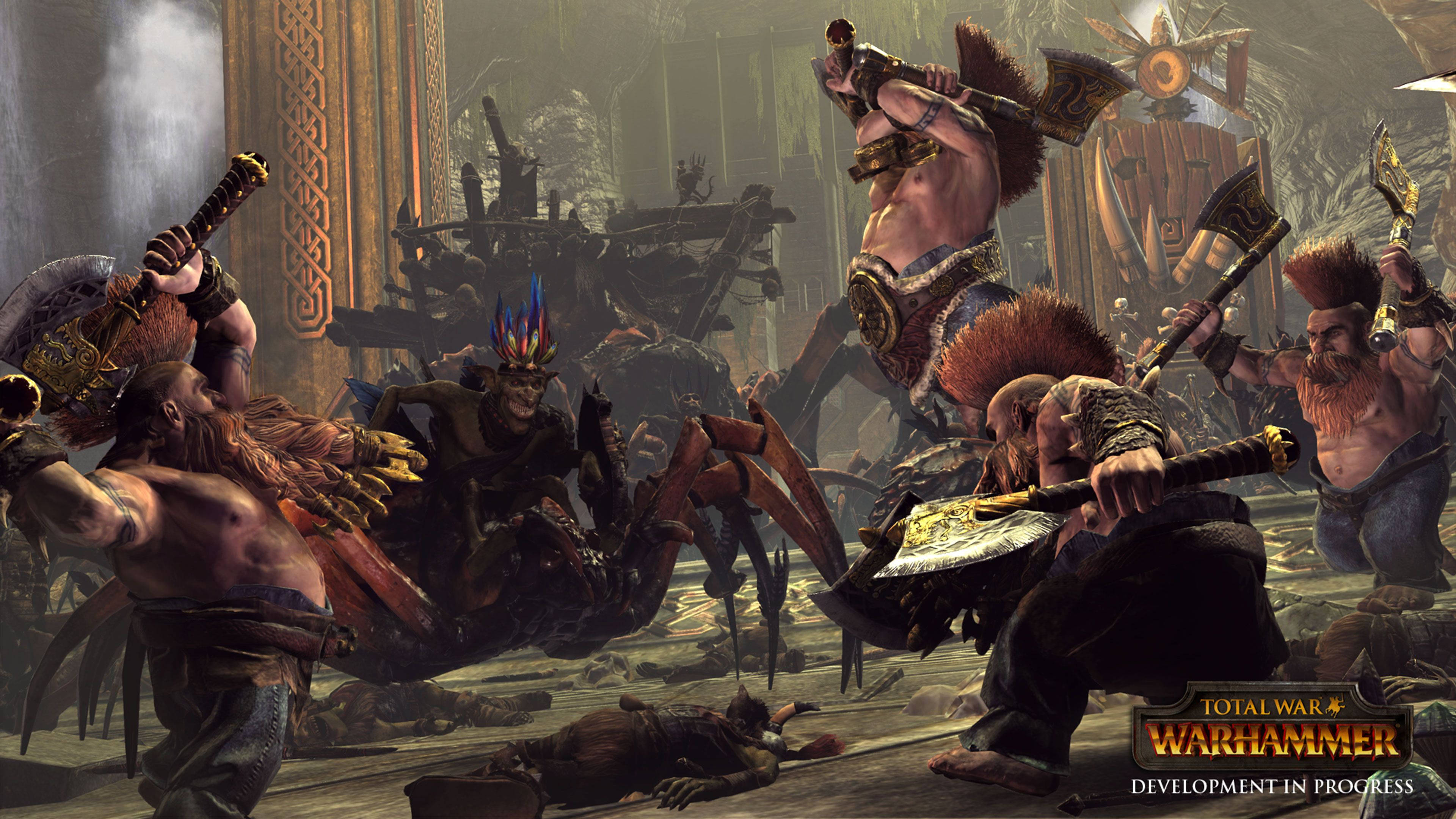 สงคราม Total War Warhammer คนแคระสู้กับก็อบลิน วอลเปเปอร์
