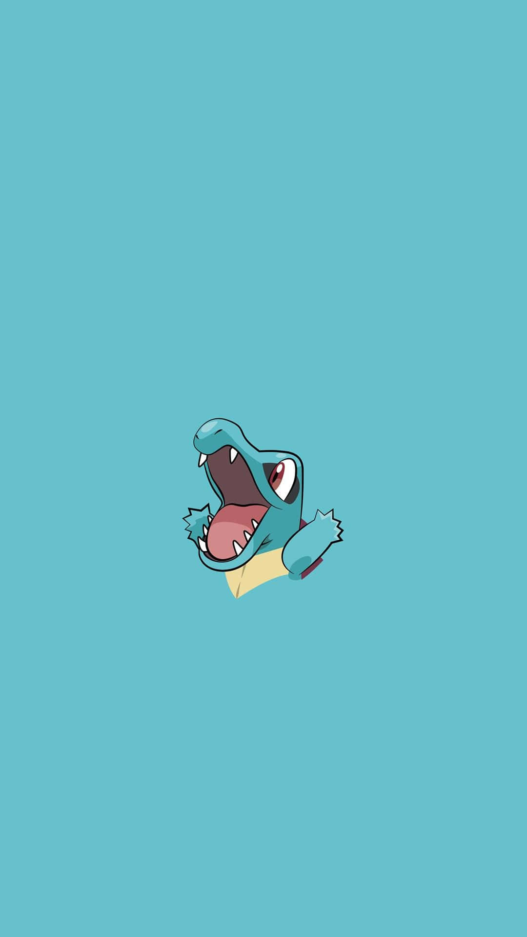 มินิมอล Totodile โปเกมอน Aesthetic วอลเปเปอร์
